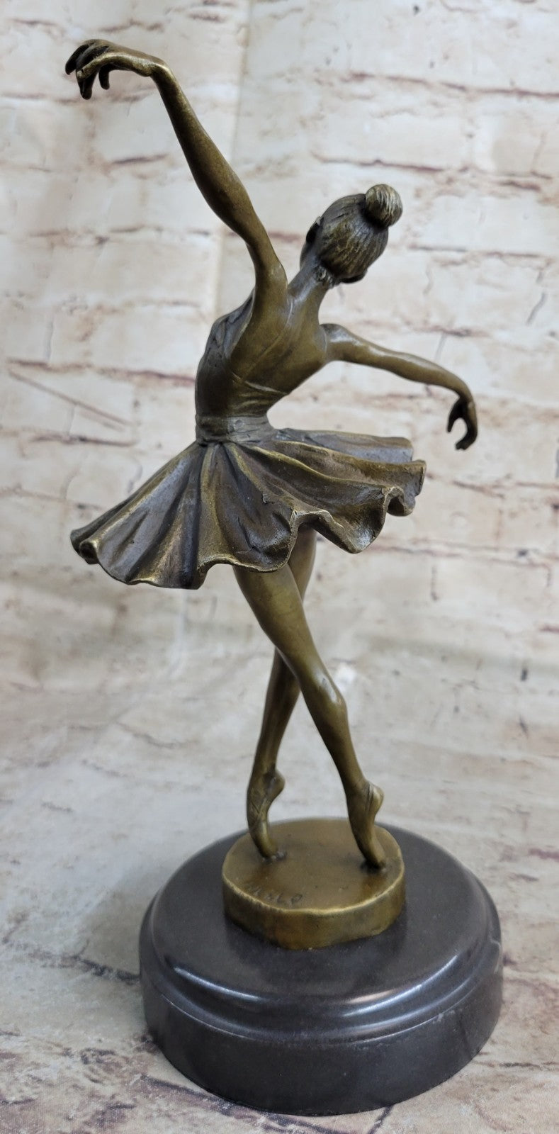 Handcrafted bronze sculpture SALE Marble Deco Nouveau Art Ballerina Prima