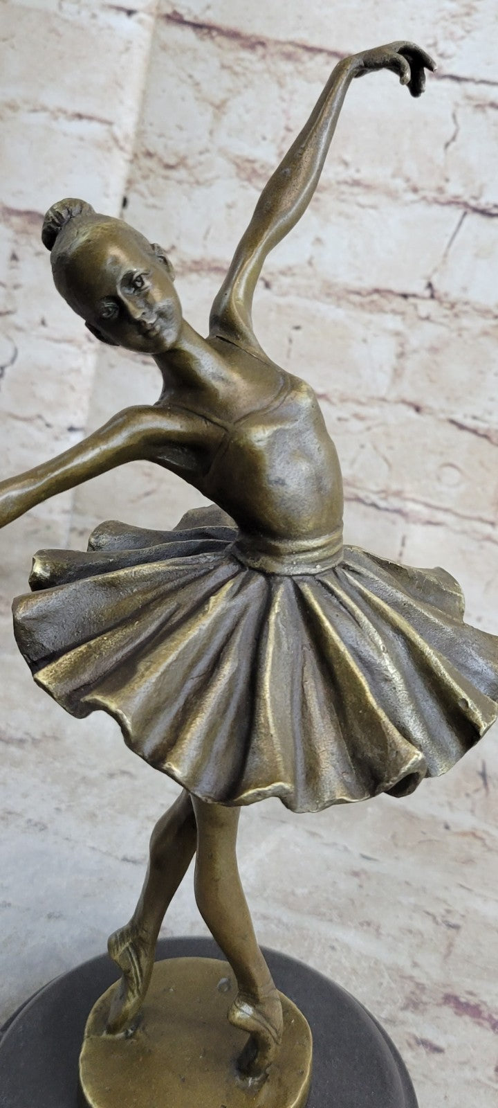 Handcrafted bronze sculpture SALE Marble Deco Nouveau Art Ballerina Prima