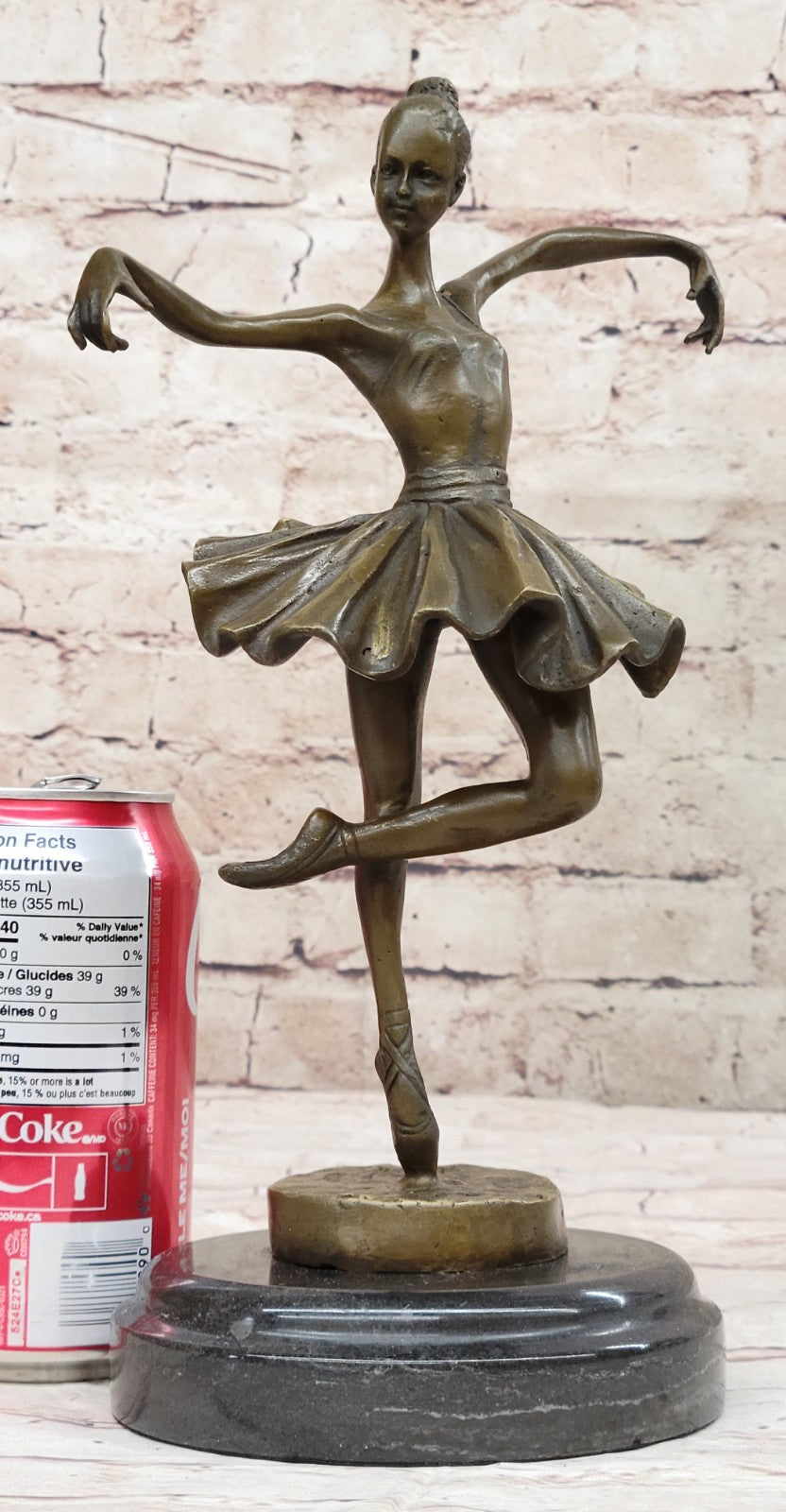 Firmato: Milo, Bronzo Statua Little Ballerina Bambina Scultura