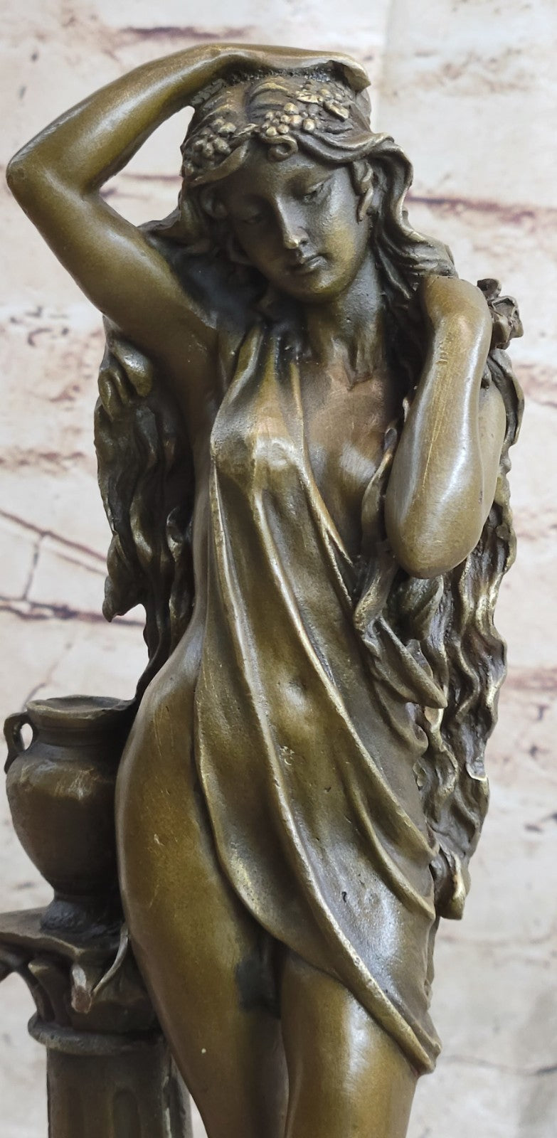 Original Jean Patoue French Nude Girl Bronze Figurine Marble Figure Hotcast