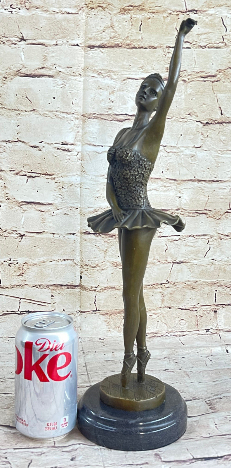 16" Original Signed Milo Well Trained Ballerina Bronze Statue Sculpture Figurine