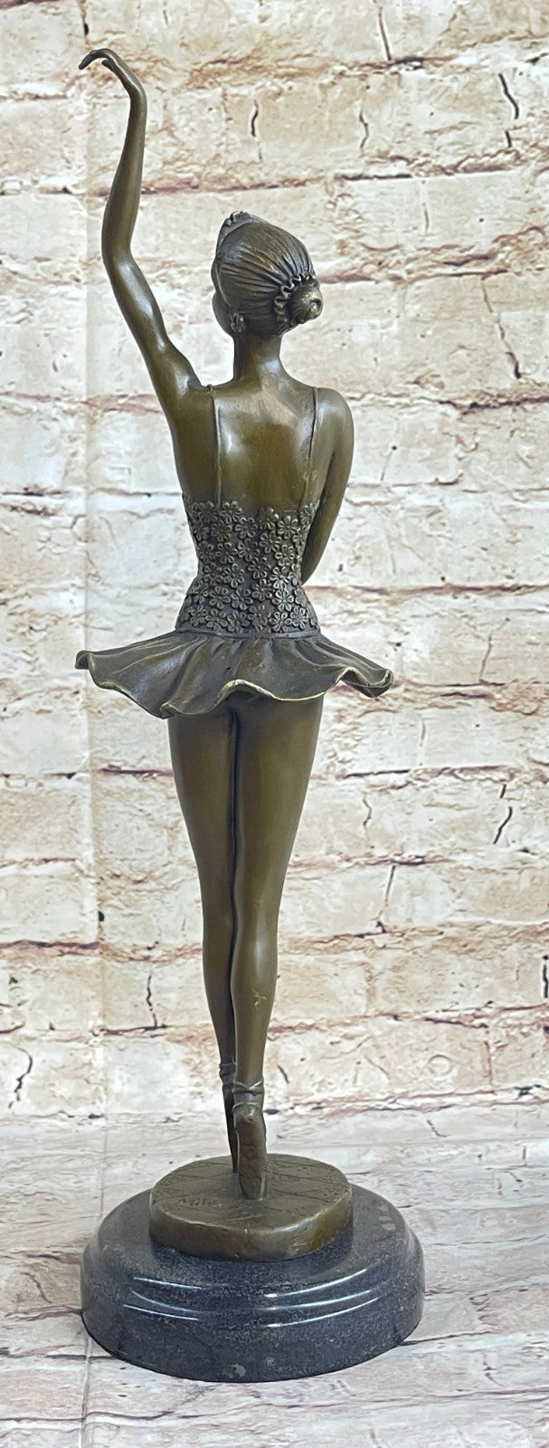 16" Original Signed Milo Well Trained Ballerina Bronze Statue Sculpture Figurine