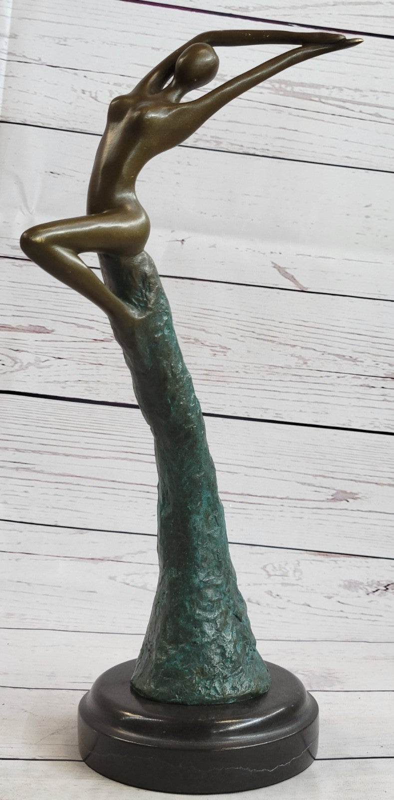 Handcrafted bronze sculpture SALE Girl Sexy Nude Vitaleh Aldo 14" Figurine Decor