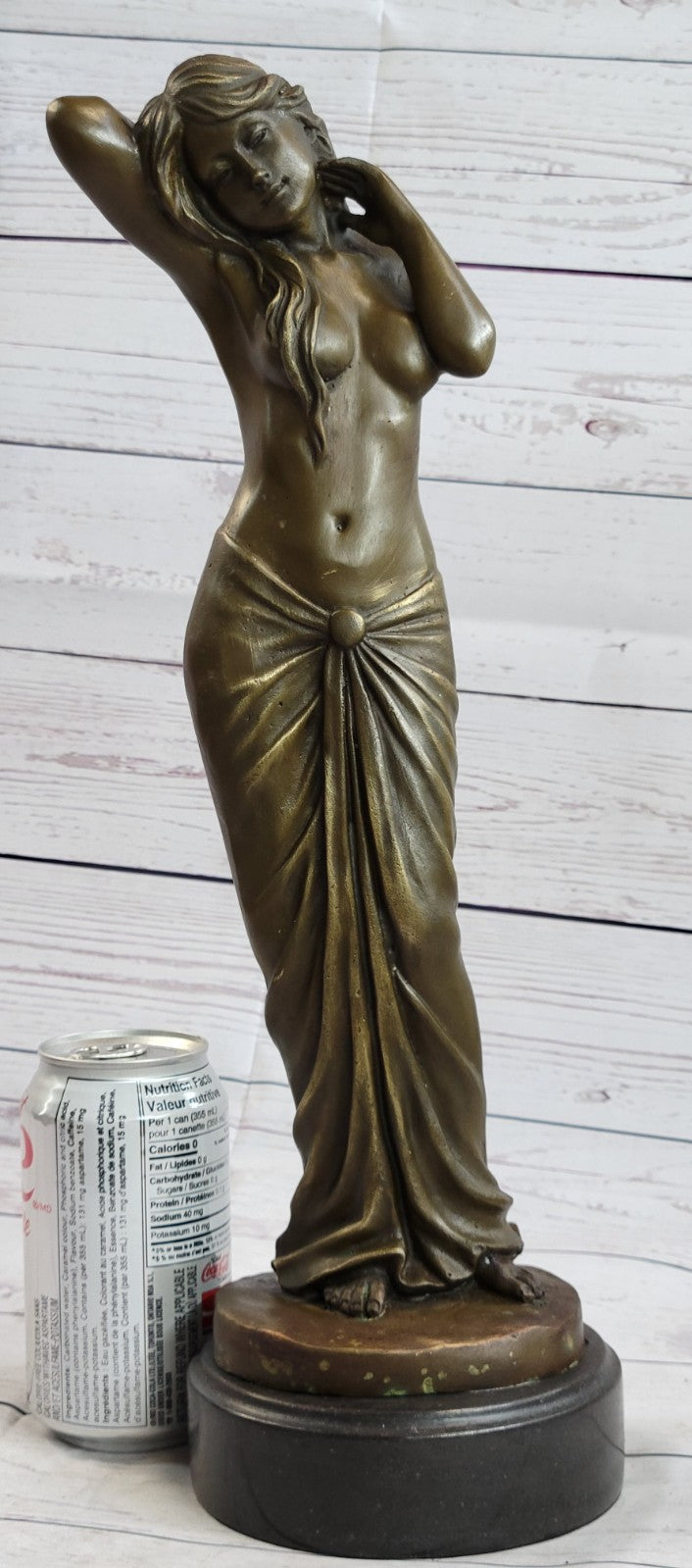 Art Deco Classic Nude Handcrafted Woman by Italian Artisan Aldo Vitaleh Sale