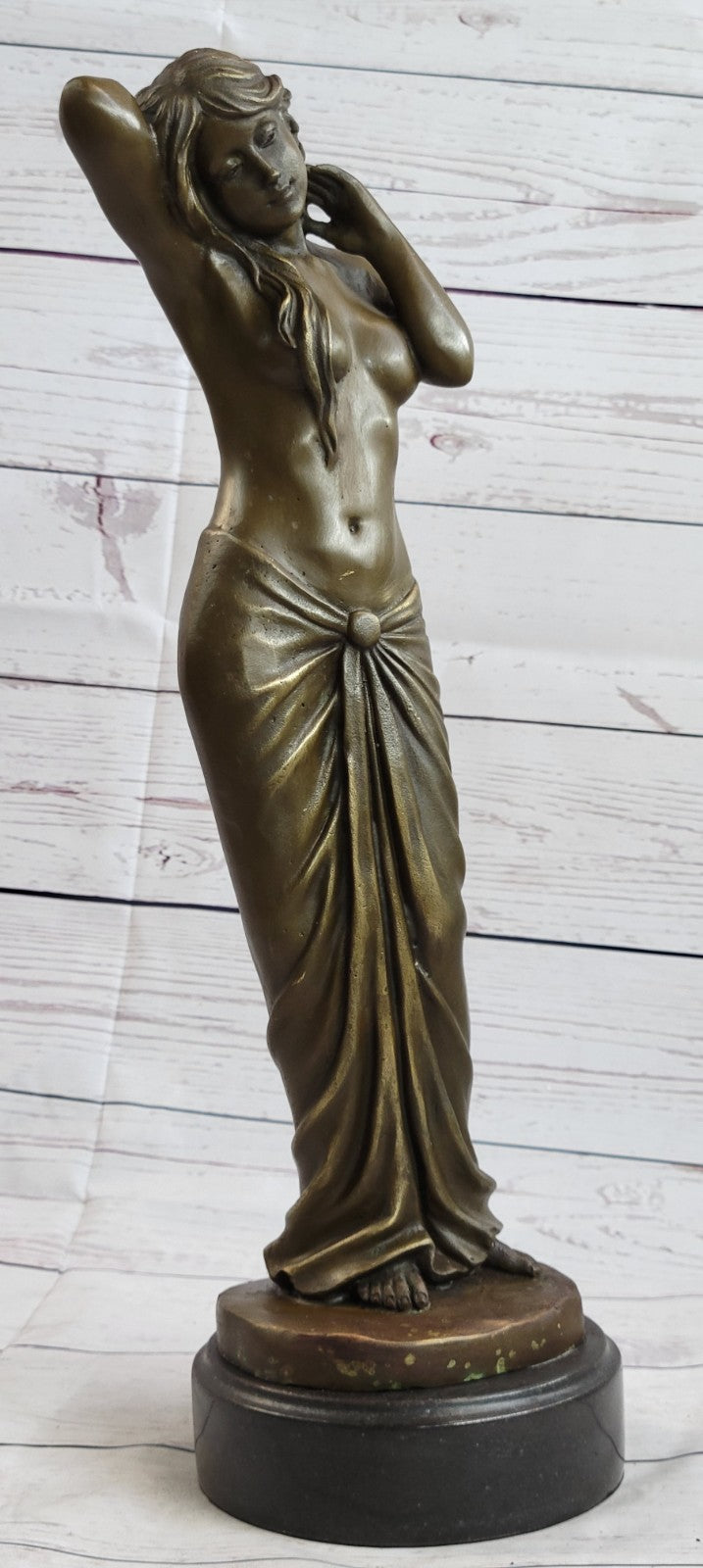 Art Deco Classic Nude Handcrafted Woman by Italian Artisan Aldo Vitaleh Sale