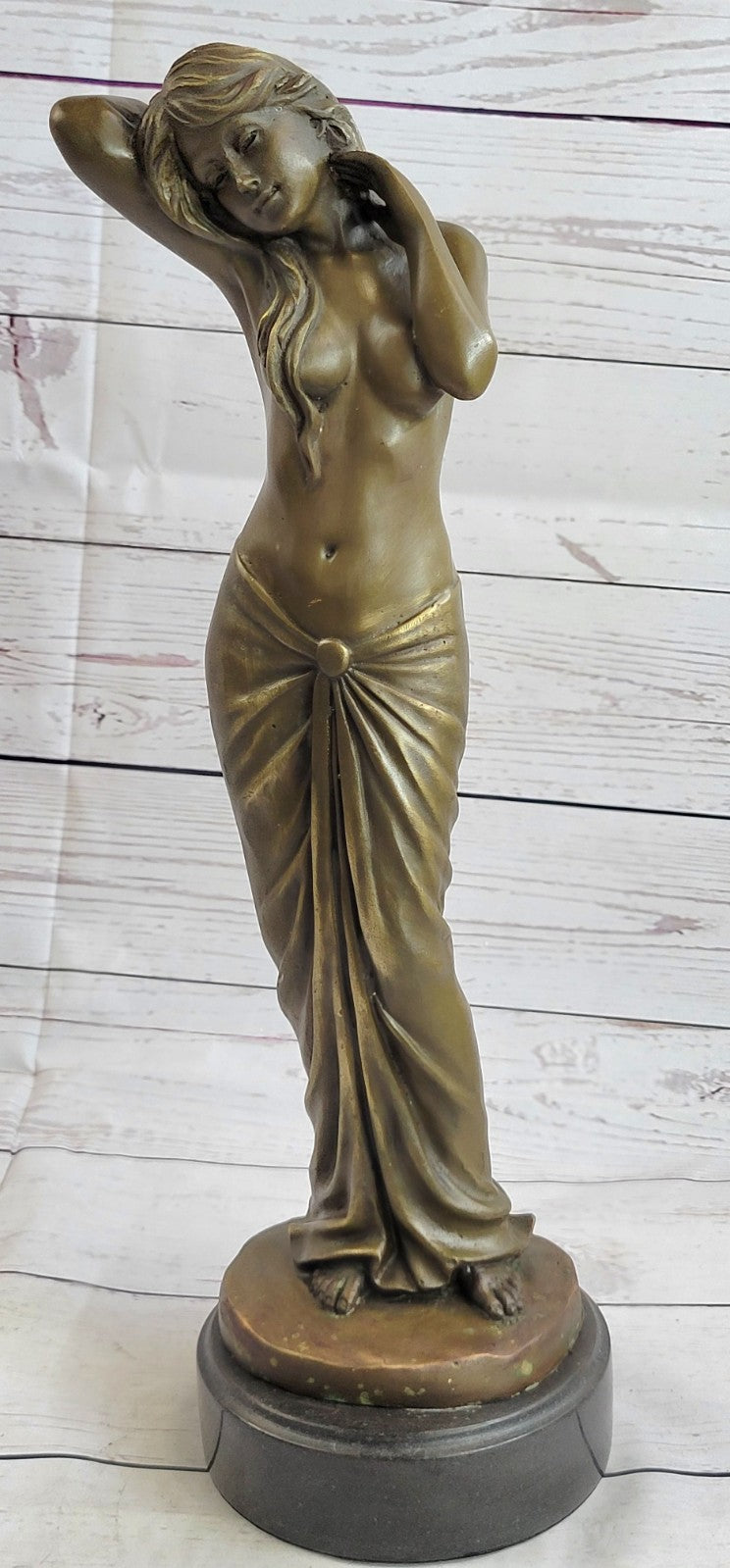 Art Deco Classic Nude Handcrafted Woman by Italian Artisan Aldo Vitaleh Sale