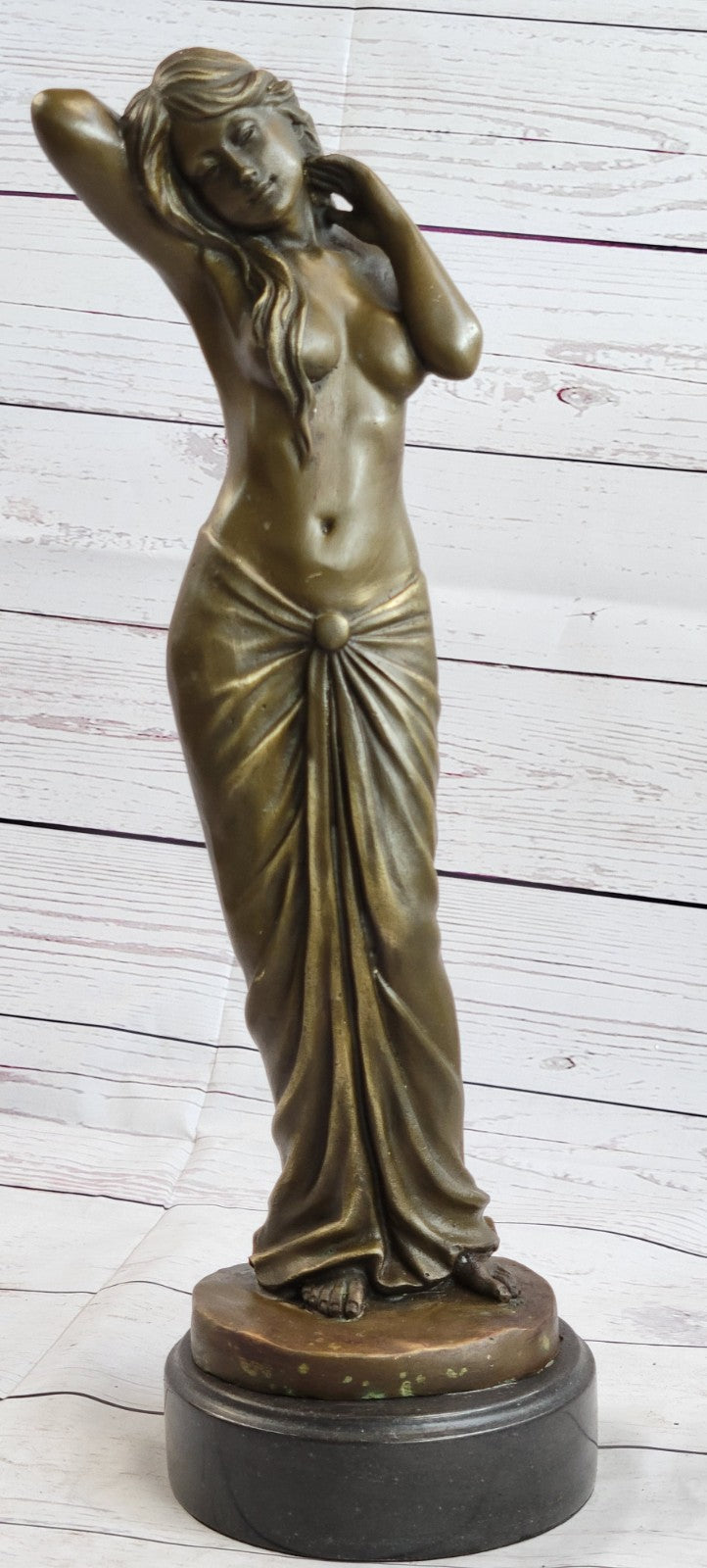 Art Deco Classic Nude Handcrafted Woman by Italian Artisan Aldo Vitaleh Sale