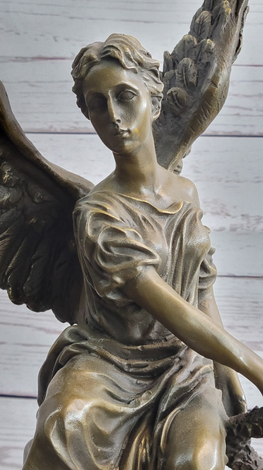 ART Archangels Nike Angel of Victory Mythical Bronze Sculpture Statue Decor GIFT