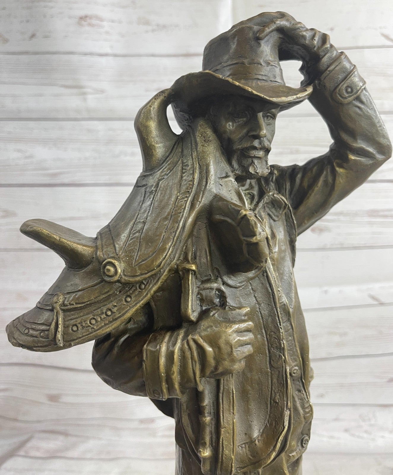 Original Season Cowboy Sheriff Bronze Sculpture Statue Hot Cast Home Deco