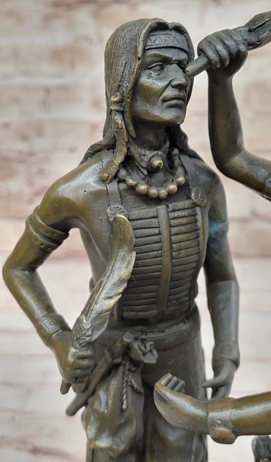 Bronze Sculpture Hot Cast American Indian Tribes by Aldo Vitaleh Statue Figurine