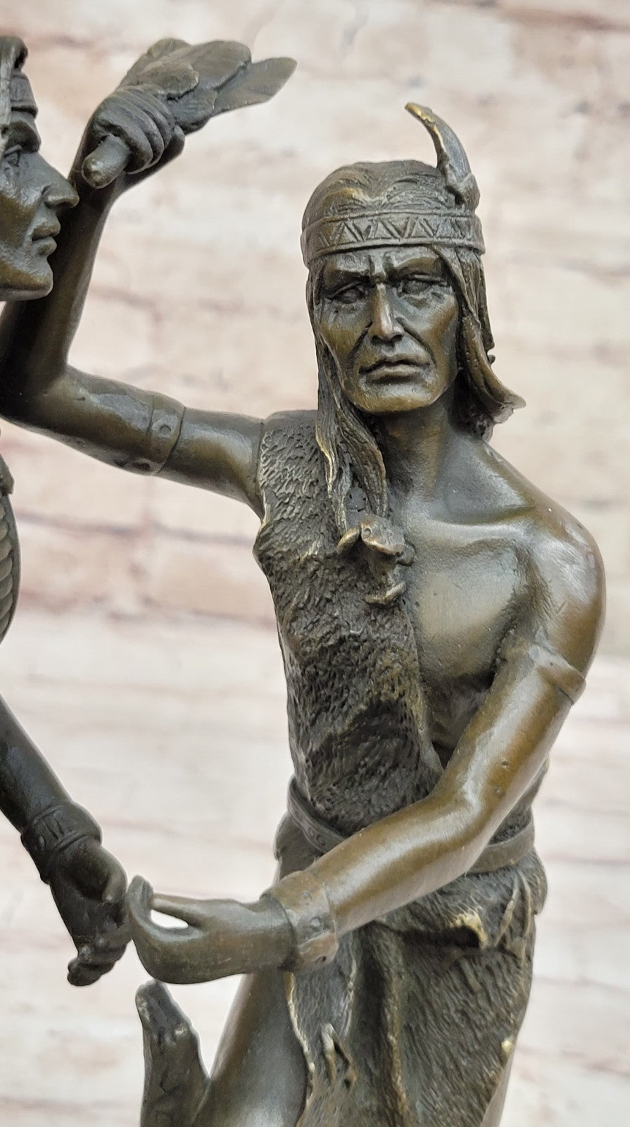 Bronze Sculpture Hot Cast American Indian Tribes by Aldo Vitaleh Statue Figurine