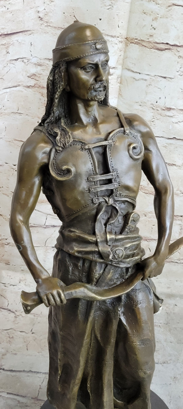 20" inch Tall Arab Soldier with Sword Museum Quality Great Detail Bronze Statue