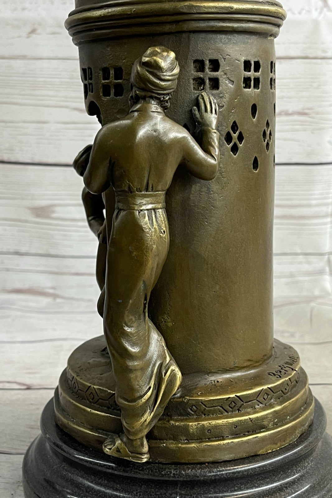 Detailed Slave Master With Nude Girl Classic Artwork By Franz Bergman Bronze Art