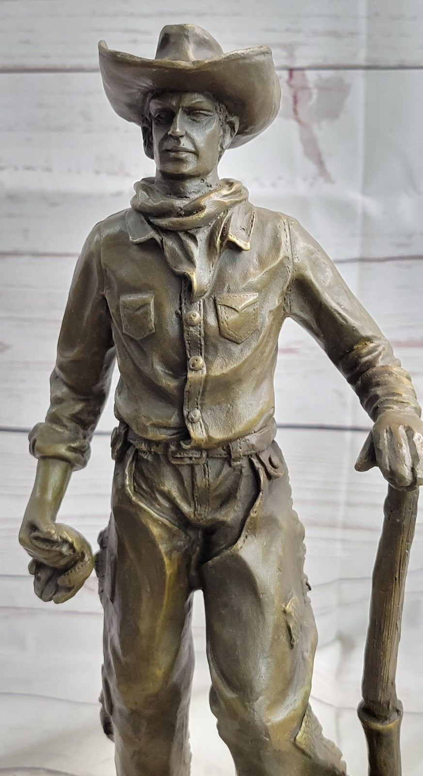 Cowboy Cast Hot Art Western American Signed Bronze Sculpture Statue Deal Figure