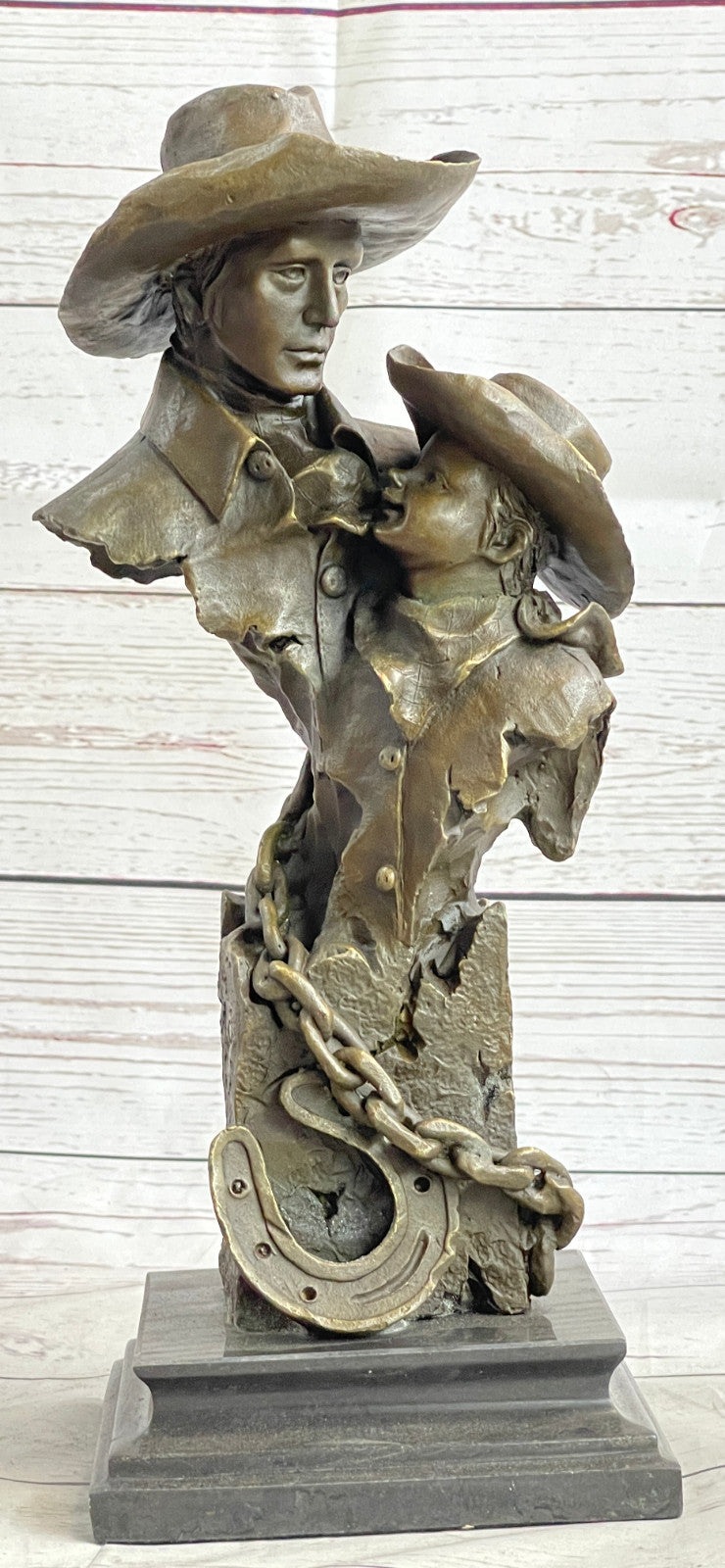 Handcrafted bronze sculpture SALE Western Milo Artist Renown By Papa" Like Just