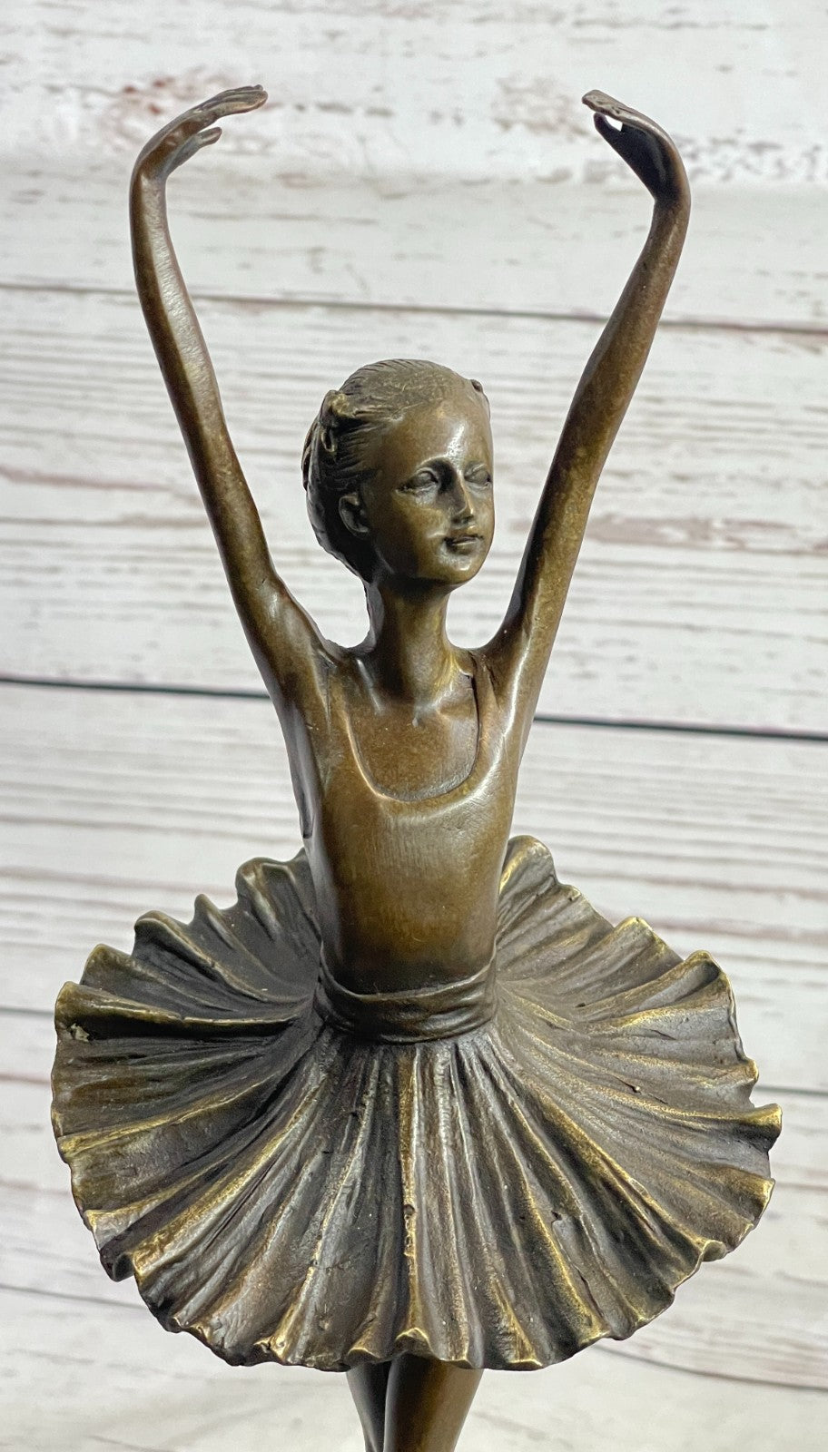 12"Tall Classical Dancer Ballerina Signed Bronze Sculpture Figure Art Nouveau NR