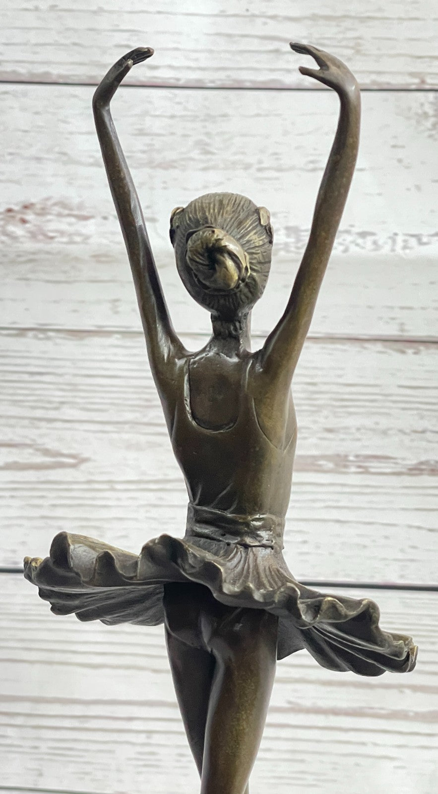 12"Tall Classical Dancer Ballerina Signed Bronze Sculpture Figure Art Nouveau NR