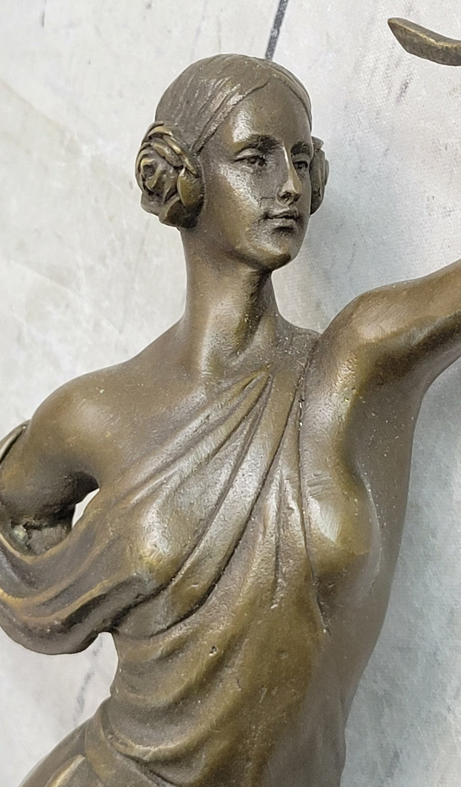 Bronze Sculpture Art Nouveau Diana the Huntress Museum Quality Artwork Sale