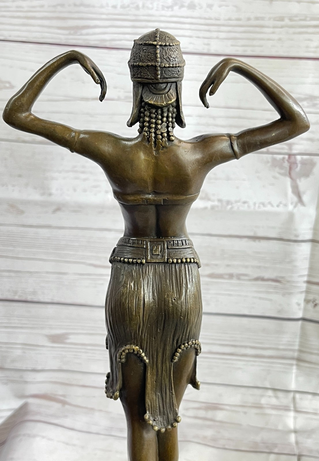 Art Deco Classic Semi Nude Dancer by Romanian Artist Chiparus Bronze Sculpture
