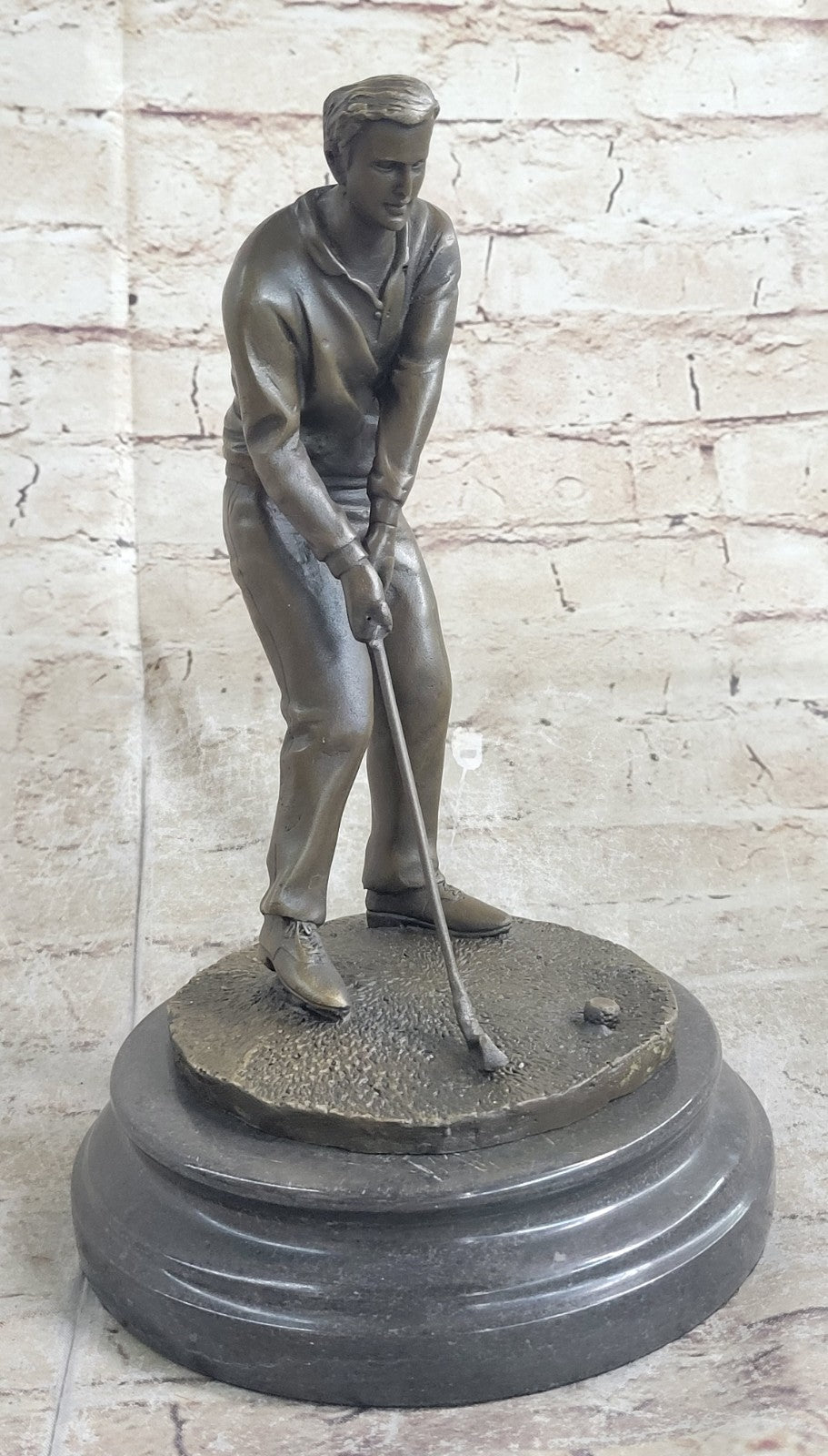 Perfect Swing Golf Golfing Golfer Sport Bronze Sculpture Figurine Statue Art Sal