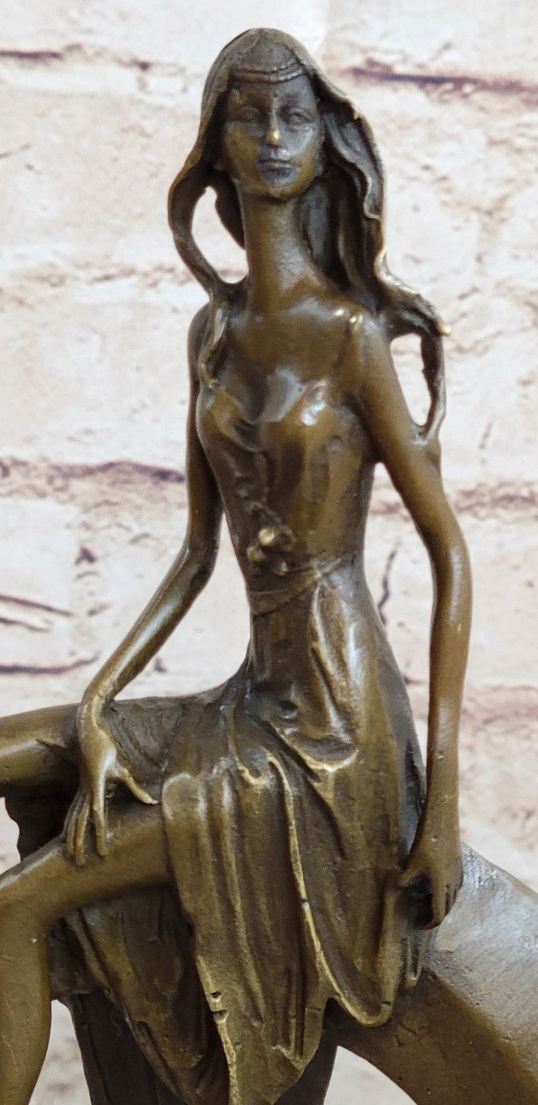 Hand Made Hot Cast Made by Lost Wax Sexy Girl Bronze Erotic Figurine Figure sale