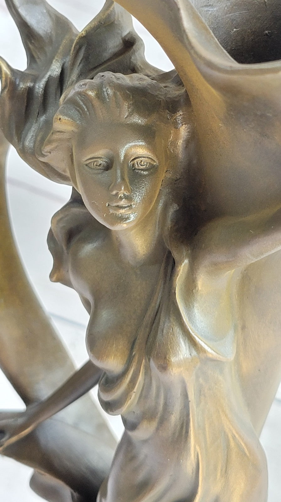 Bronze Sculpture Hand Made by Lost wax Method Sexy Nymph Masterpiece Figurine