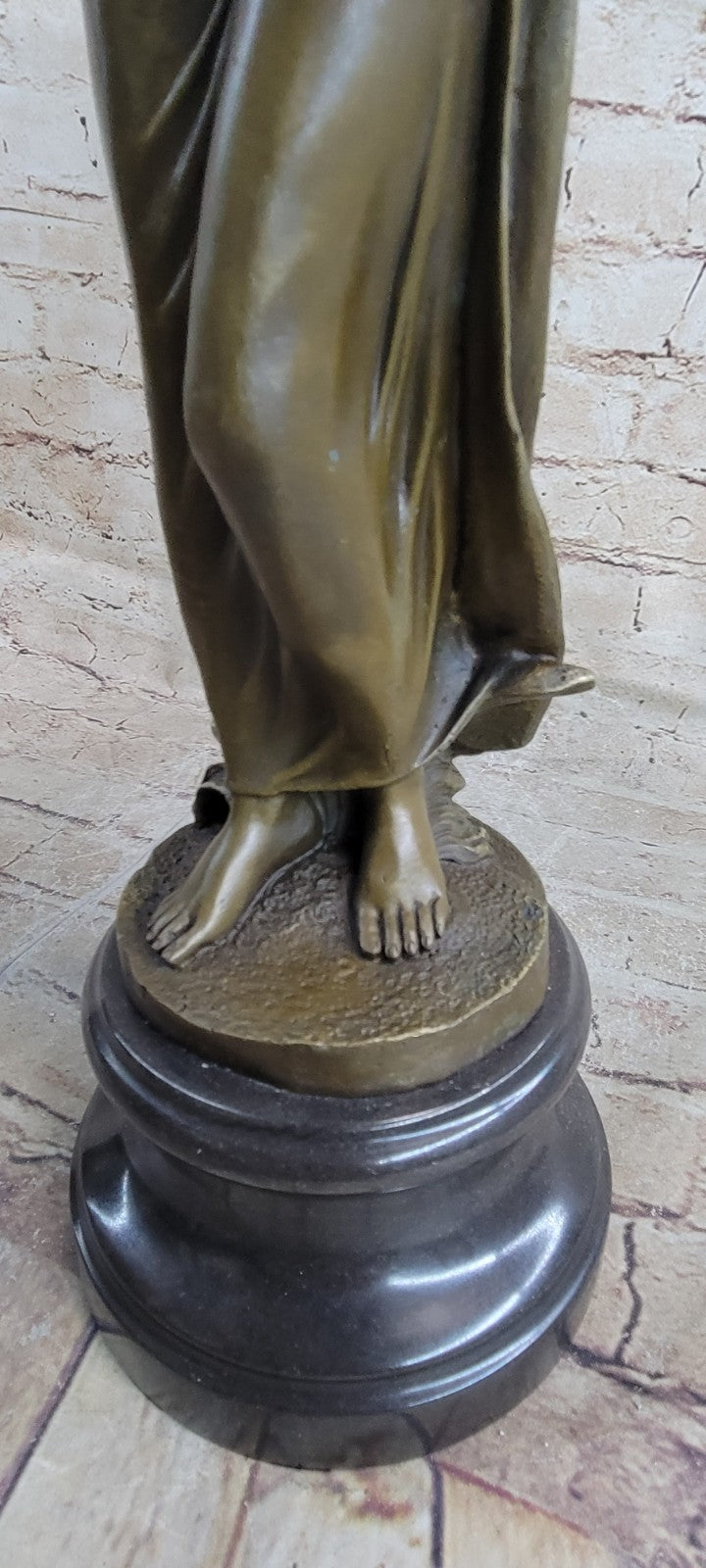 Handcrafted bronze sculpture SALE Art Moreau By Flower A Into Gazes Lady Young