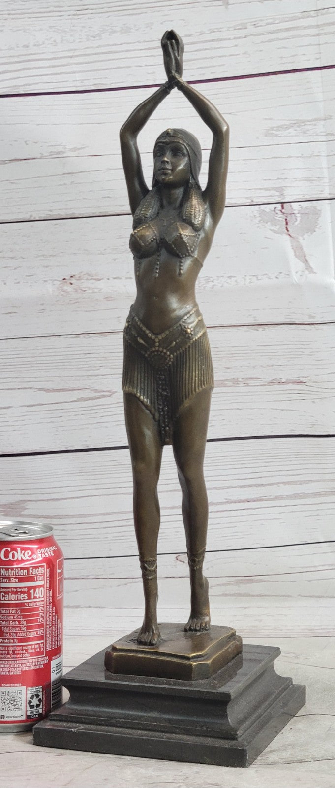 Vintage Chiparus Egyptian Dancer Art Nouveau Real Bronze Figurine LARGE