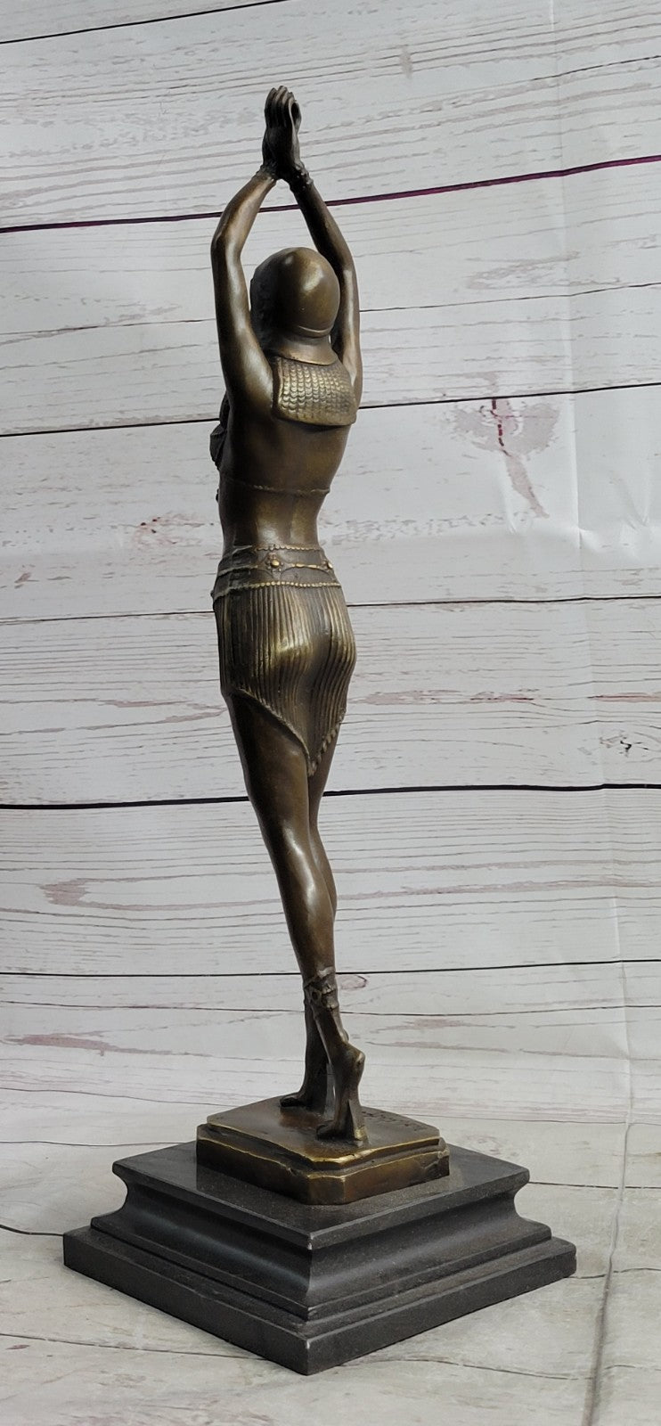 Vintage Chiparus Egyptian Dancer Art Nouveau Real Bronze Figurine LARGE