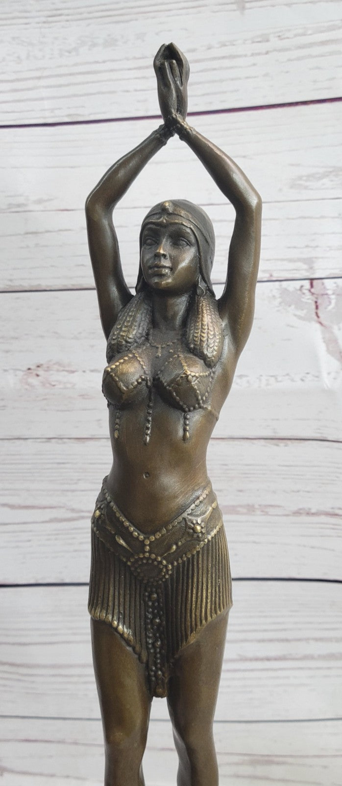 Vintage Chiparus Egyptian Dancer Art Nouveau Real Bronze Figurine LARGE