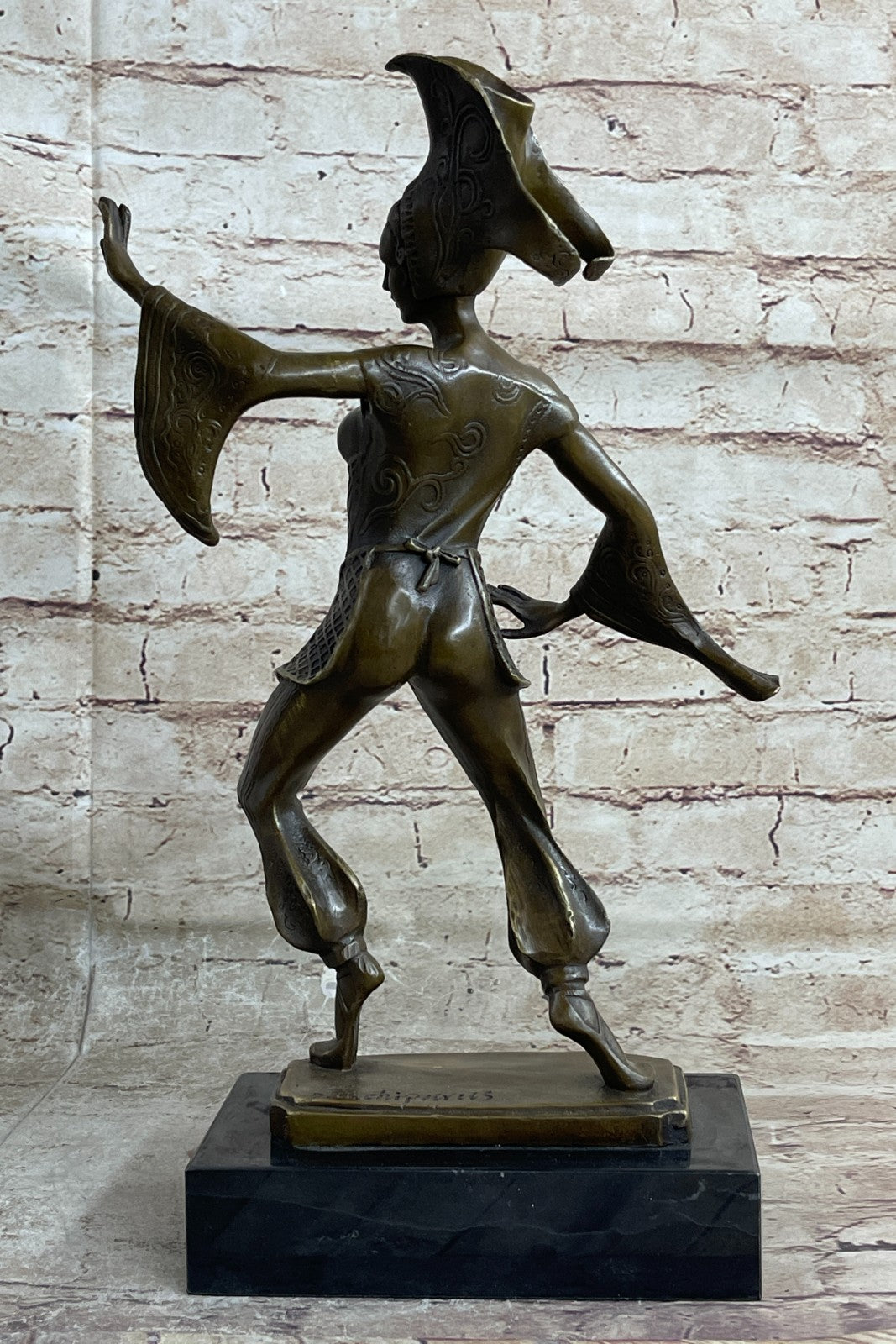 Handcrafted bronze sculpture SALE Dancer Deco Art D.H.Chiparus