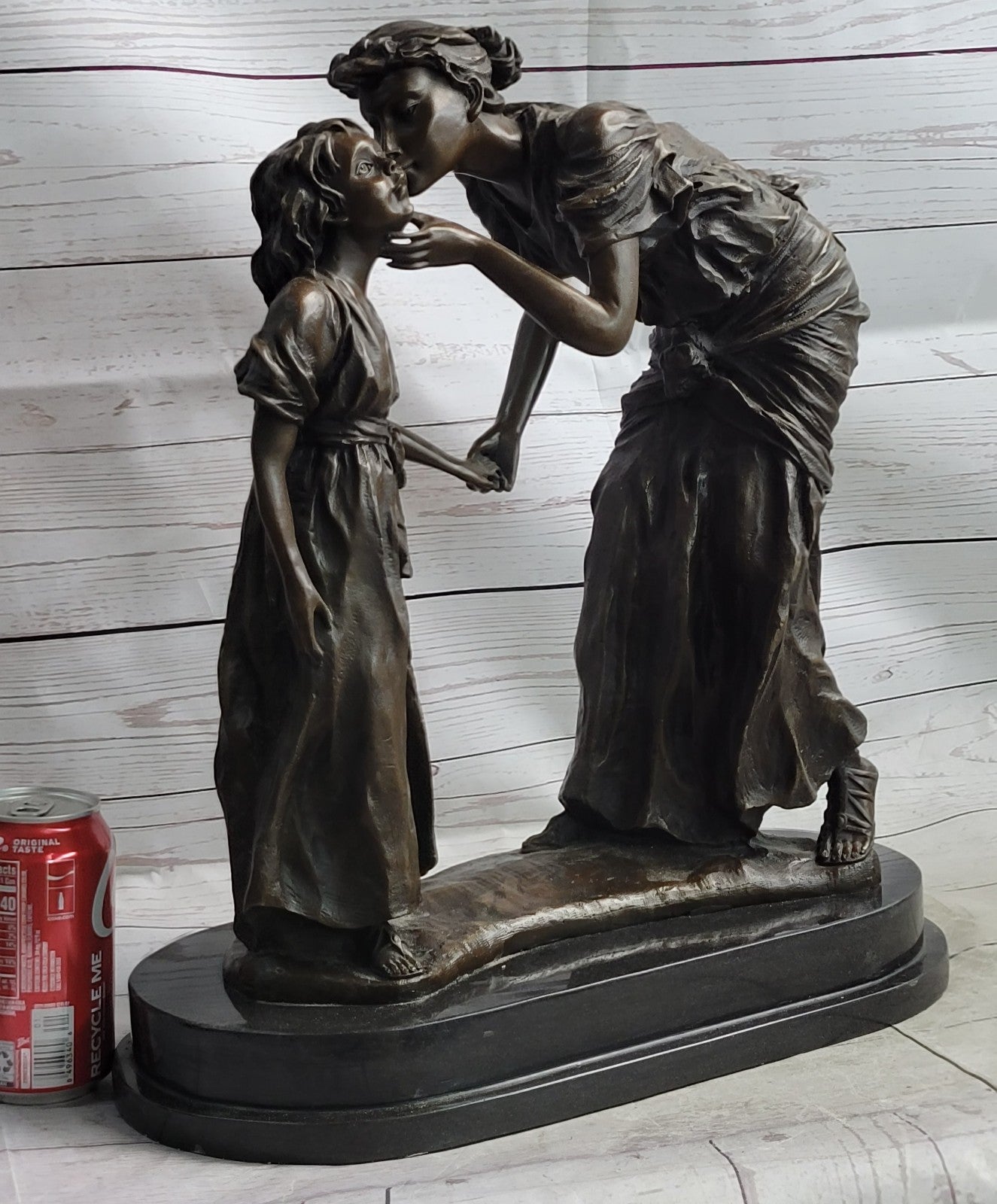 MENE "Mother and Child" ART BRONZE SCULPTURE SIGNED, Collector Decor Sale