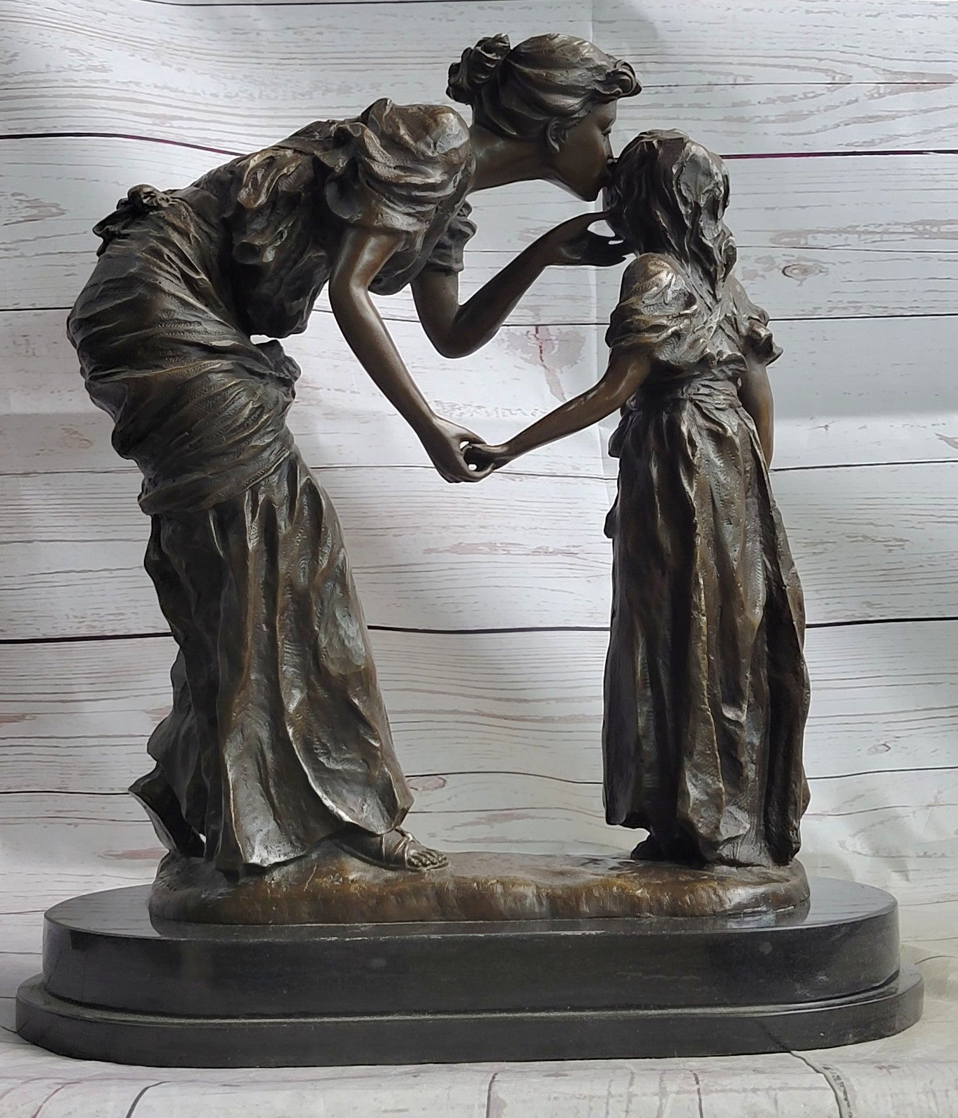 MENE "Mother and Child" ART BRONZE SCULPTURE SIGNED, Collector Decor Sale