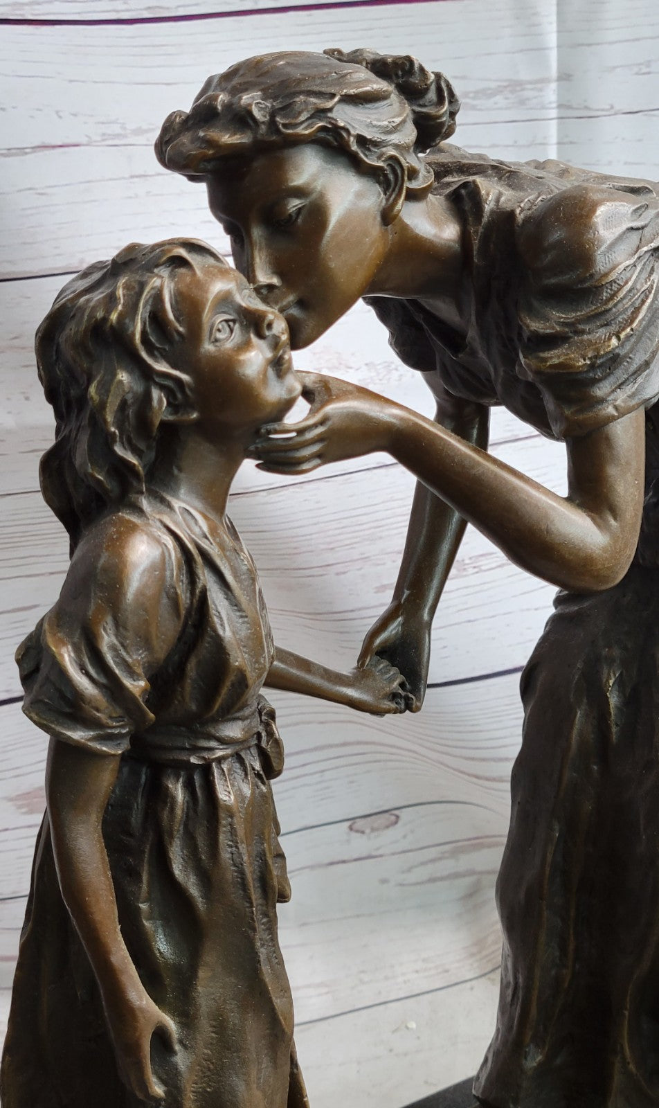 MENE "Mother and Child" ART BRONZE SCULPTURE SIGNED, Collector Decor Sale