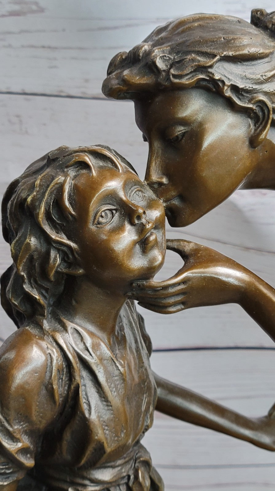 MENE "Mother and Child" ART BRONZE SCULPTURE SIGNED, Collector Decor Sale