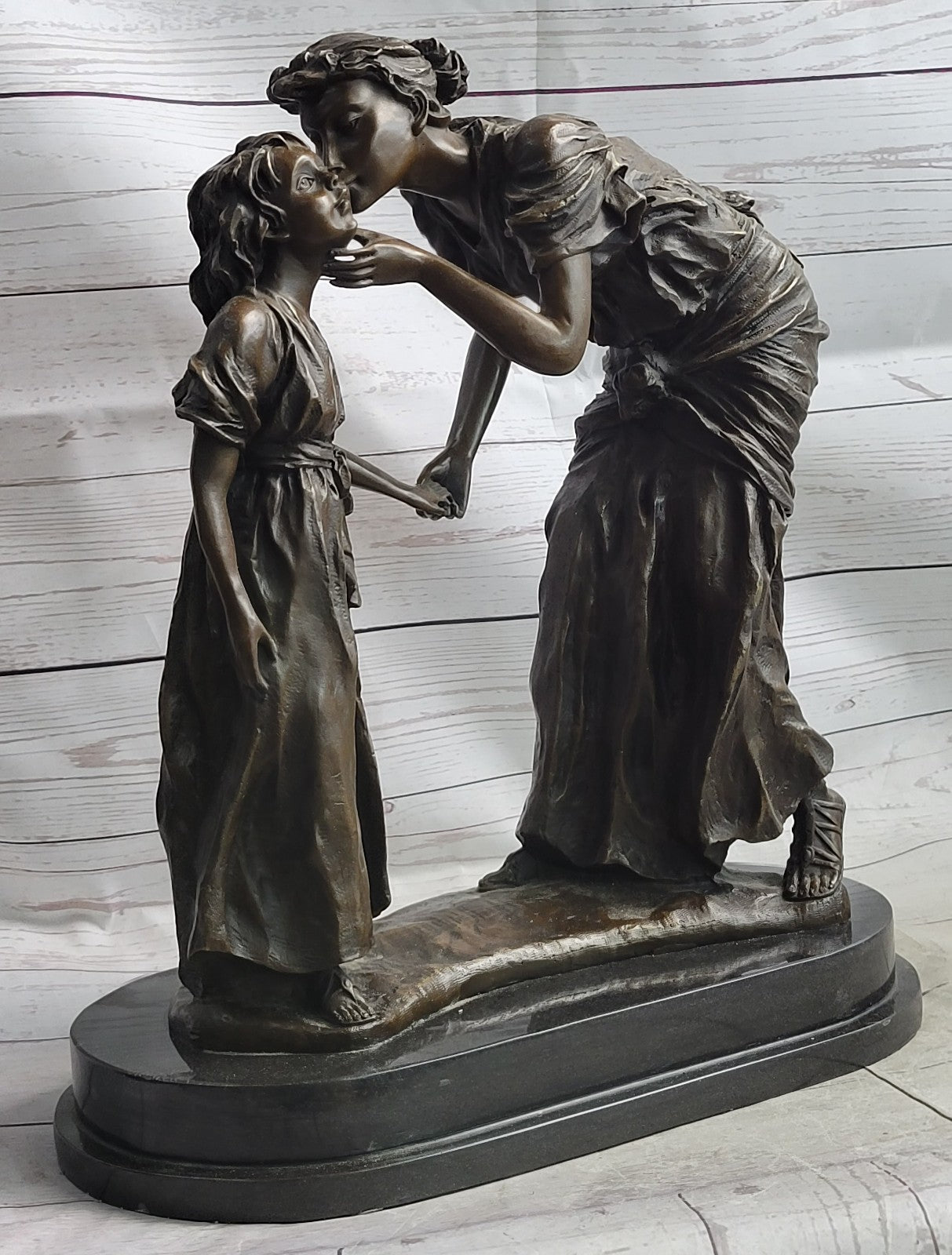 MENE "Mother and Child" ART BRONZE SCULPTURE SIGNED, Collector Decor Sale