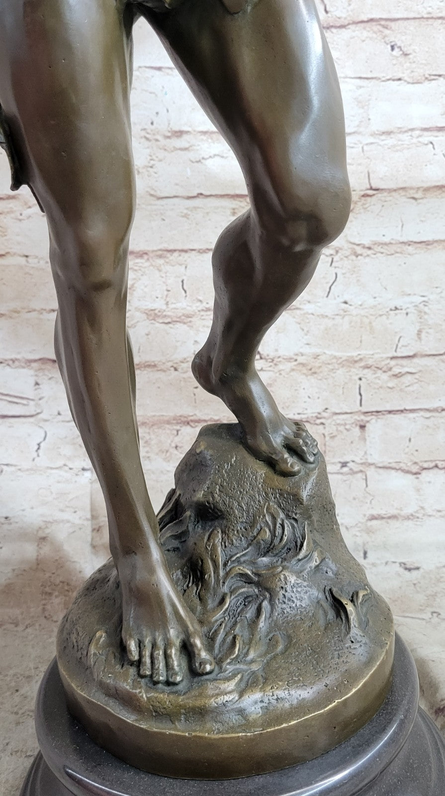 26" Museum Quality Extra Large David Nude Naked Erotic Art Bronze Sculpture Art