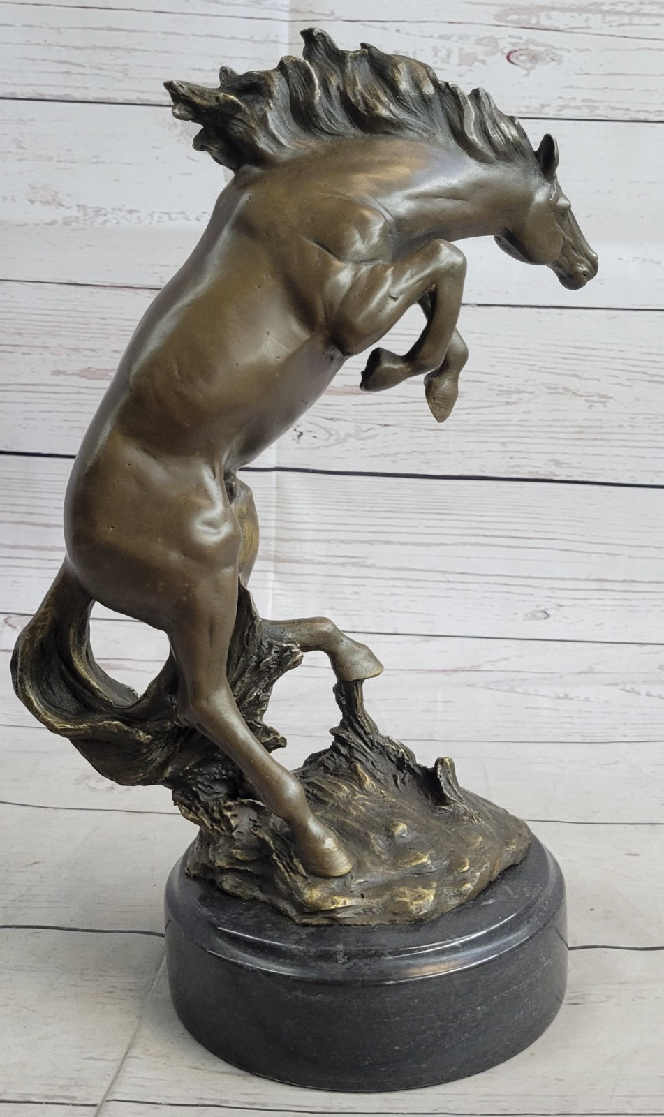 Father`s Dad Special Gift Horse Bronze Sculpture Made by Lost Wax Method Figure