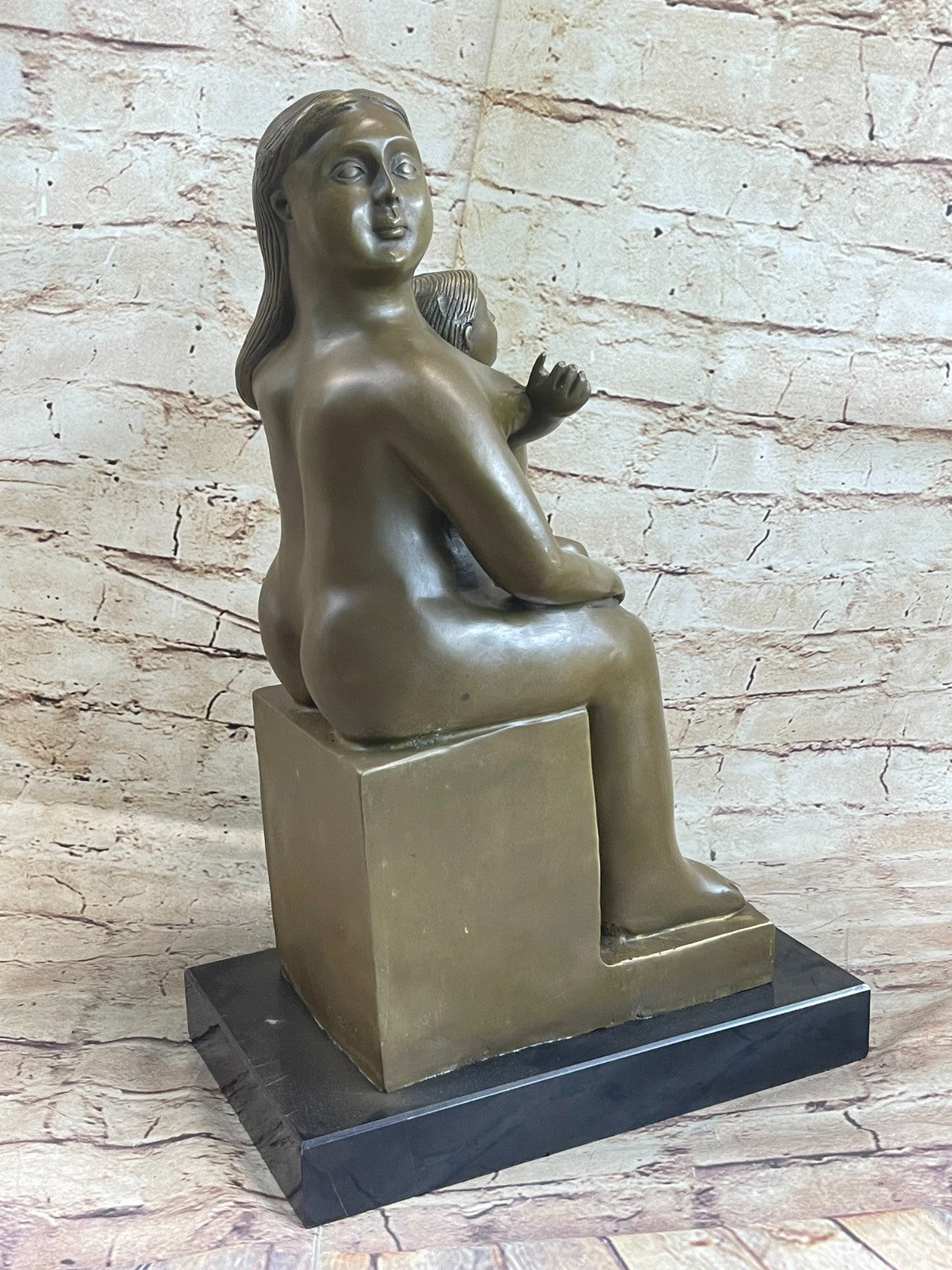 Handcrafted bronze sculpture SALE Botero` s Abstract Contemporary