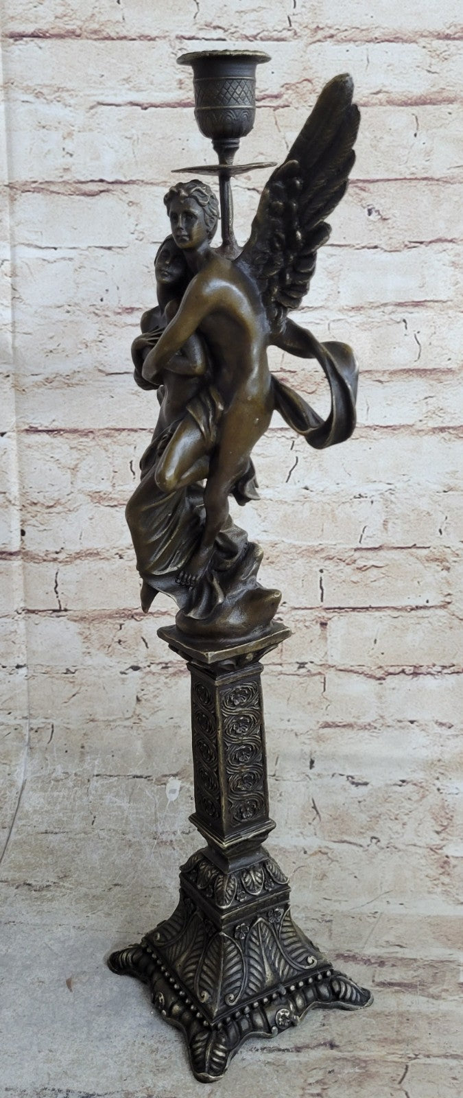 Nude Decor Marble Bronze Sculpture Angel  Psyche and Eros  Statue Figure  Cupid