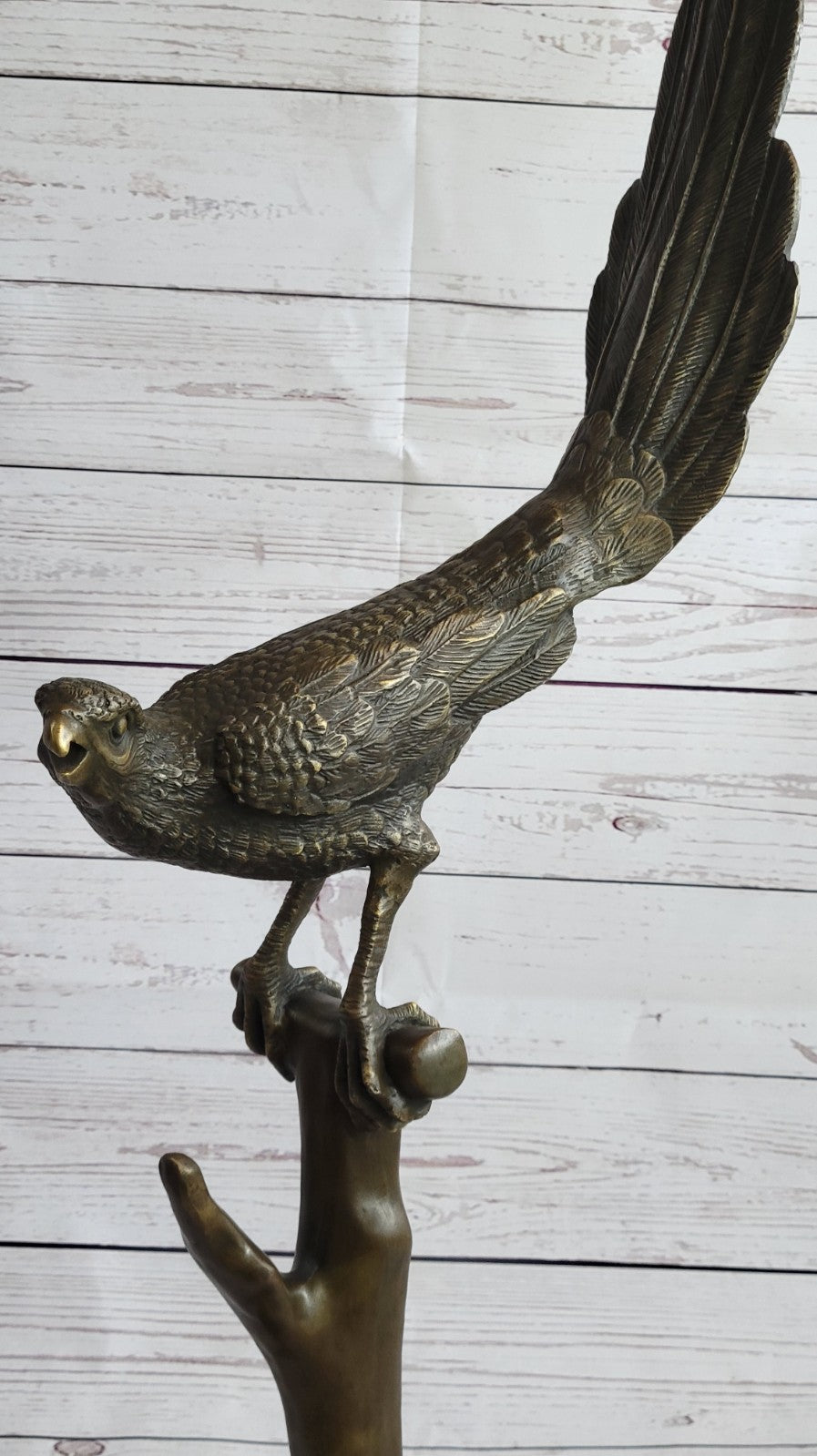 Huge Austrian Bronze Pheasant Cold-Painted Vienna Bird Sculpture Signed Artwork