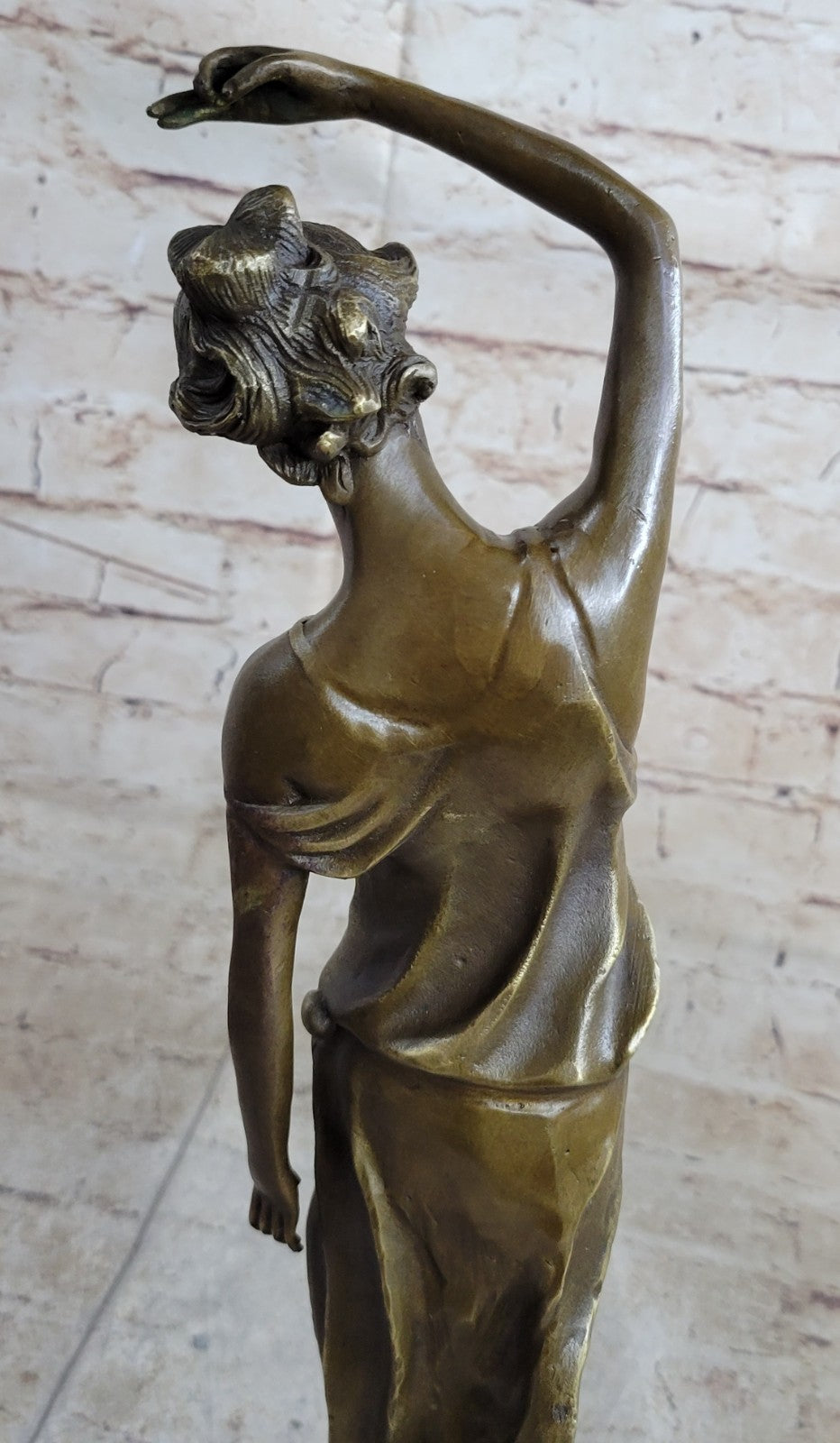 Art Deco Hand Made Classic Victorian Lady Girl woman Bronze Sculpture Statue