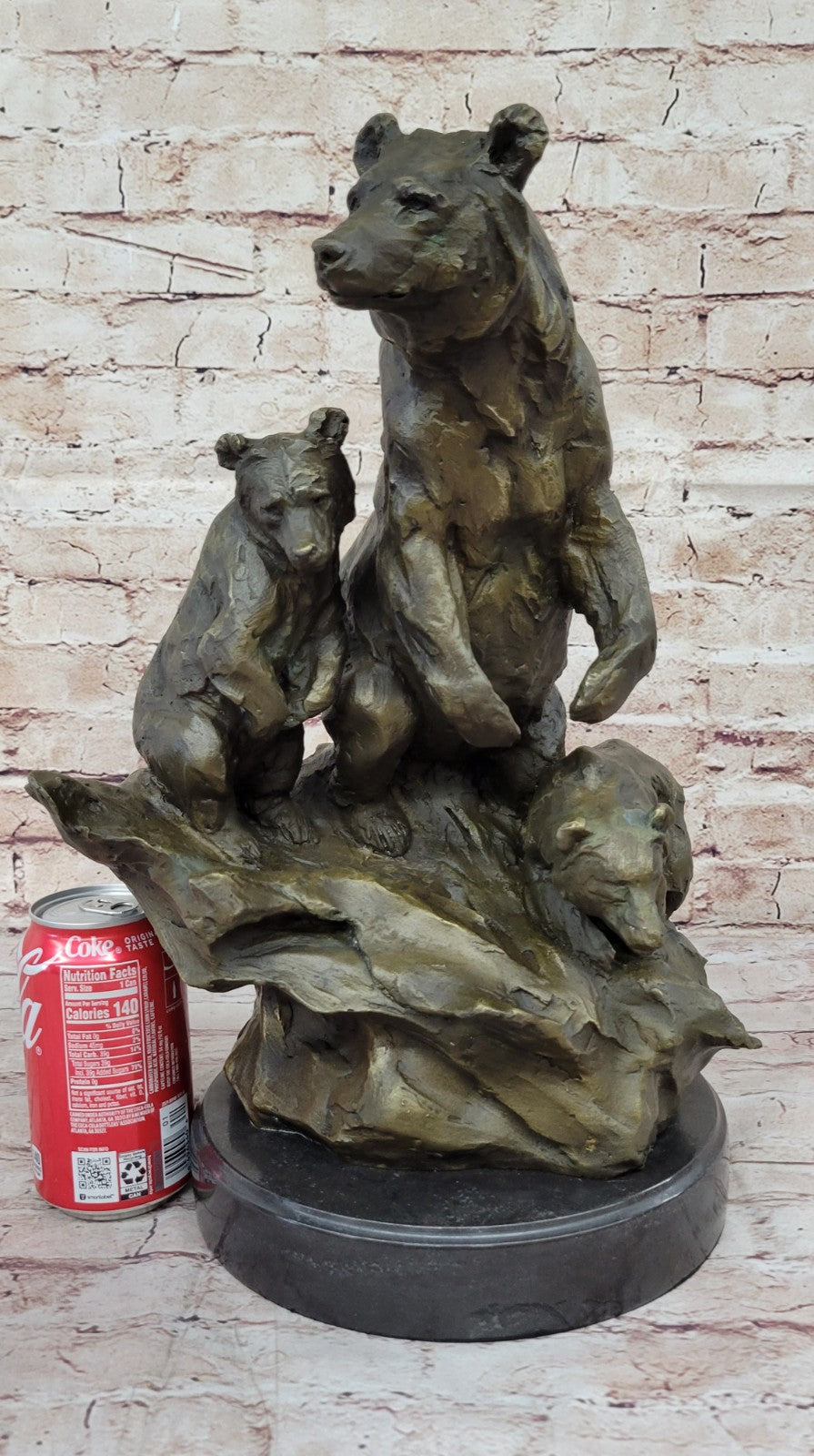 Playful Mama Bear & Cub Sculpture