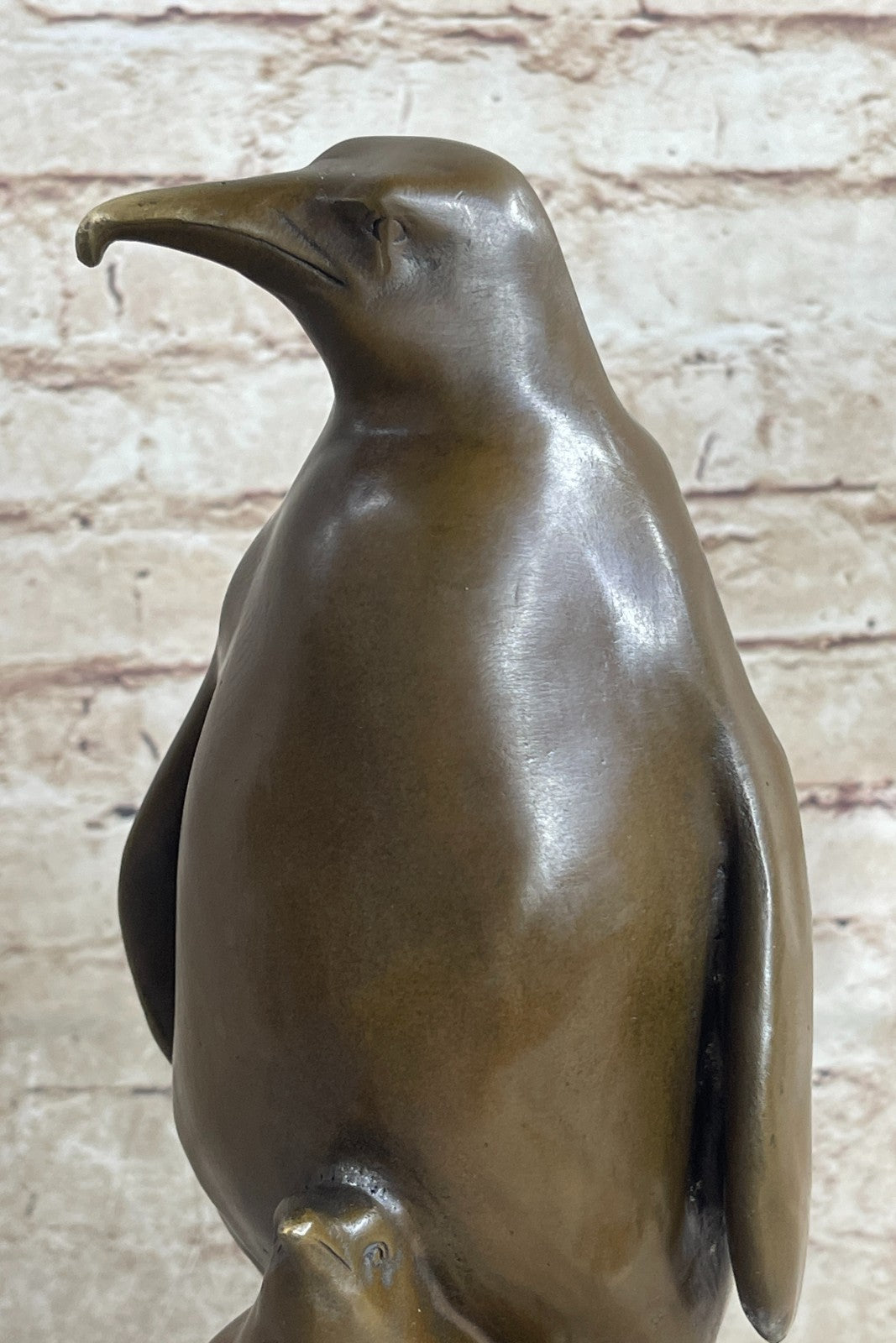 Bronze Art Zoo South Pole Birds Penguin Animal Statue 14" Tall Sculpture Statue