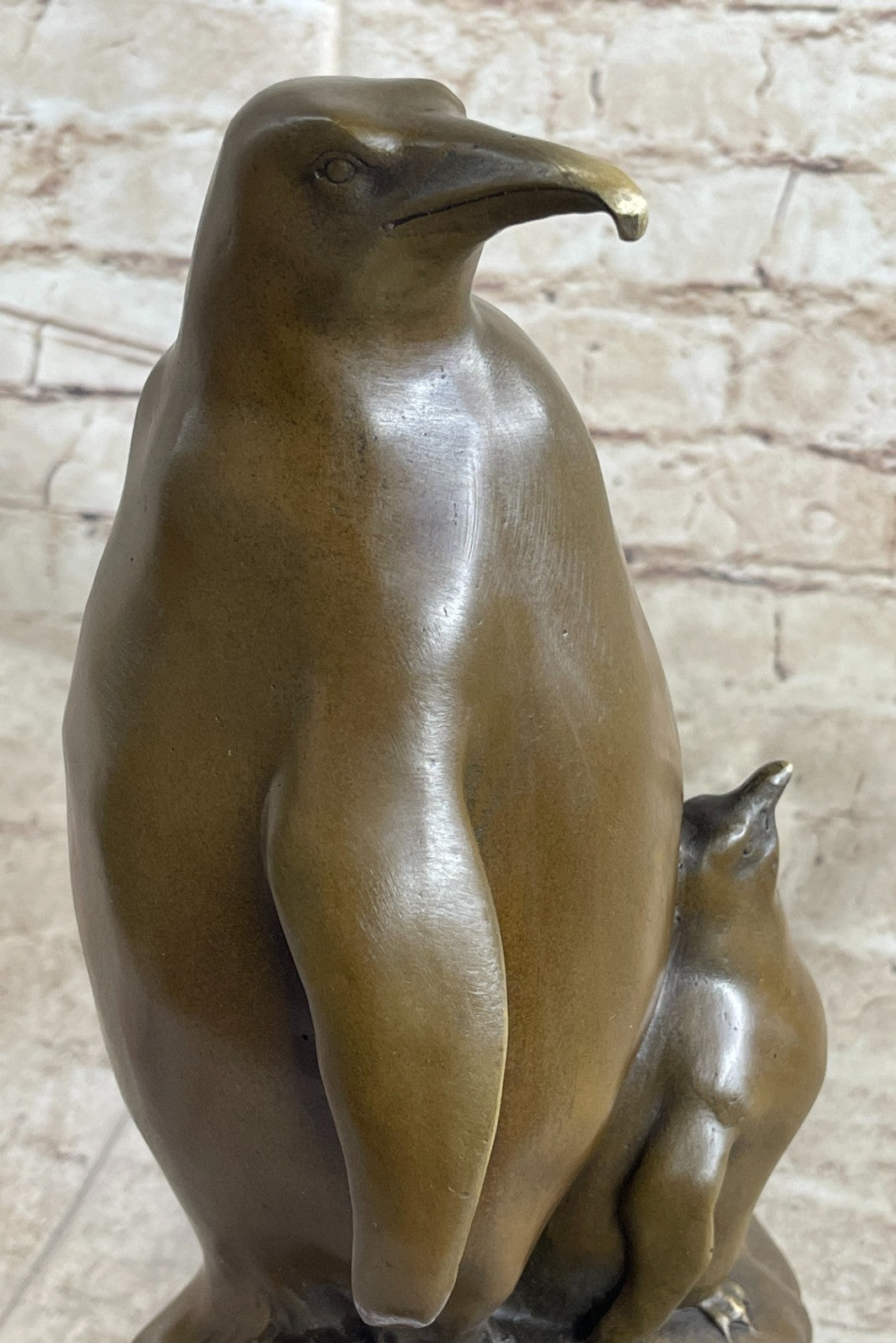 Bronze Art Zoo South Pole Birds Penguin Animal Statue 14" Tall Sculpture Statue