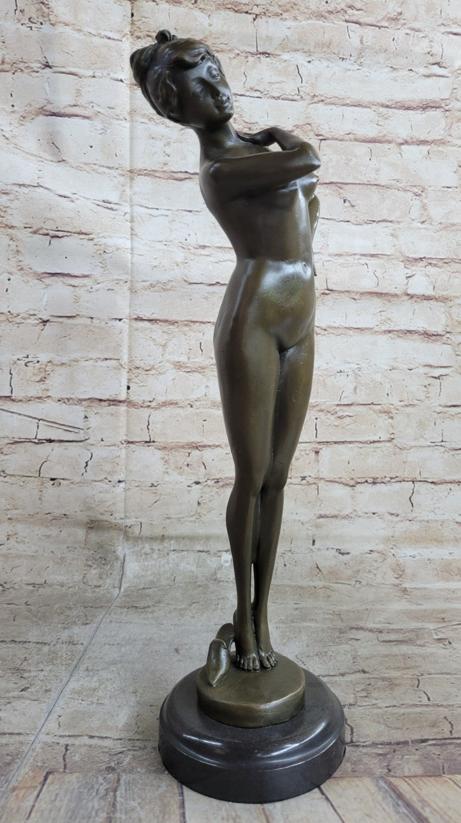 Handcrafted bronze sculpture SALE Art Patoue Jean Artist French By Woman Nude