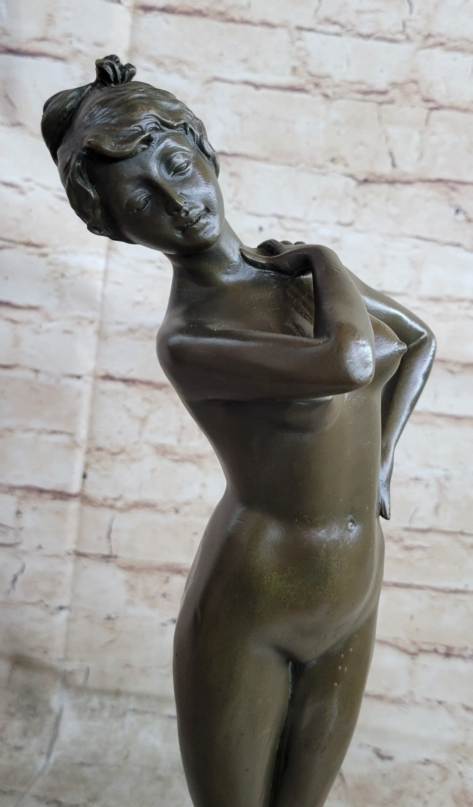 Handcrafted bronze sculpture SALE Art Patoue Jean Artist French By Woman Nude