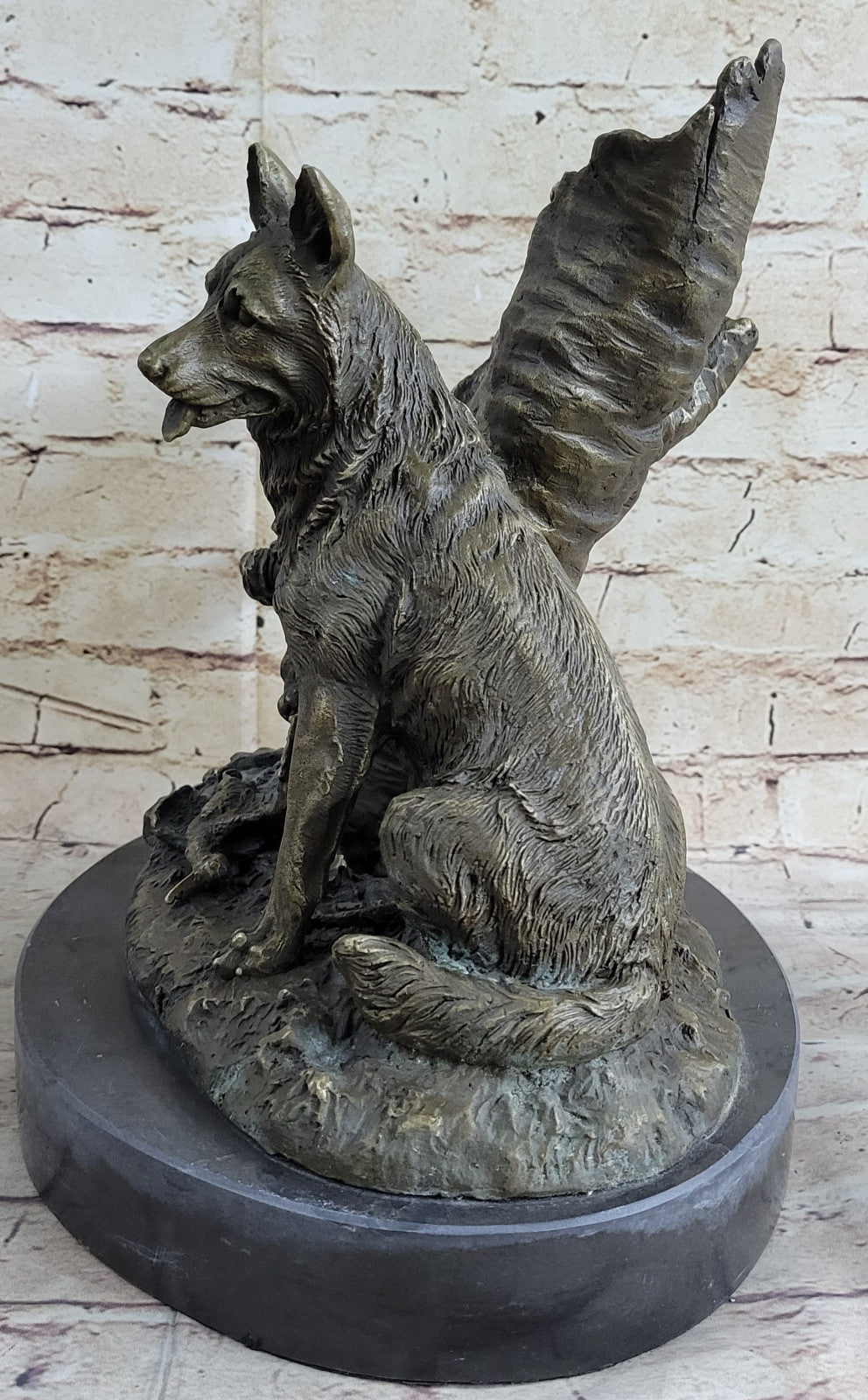 Handcrafted bronze sculpture SALE Marble Shepherd Bulldog English Dogs Hunting