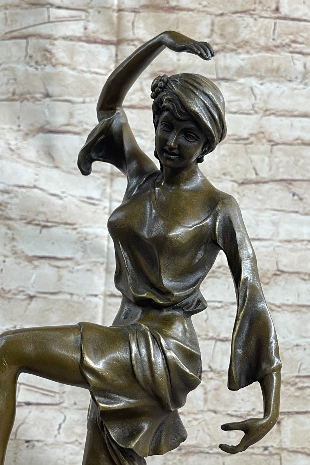 Hot Cast Chiparus Dancer Bronze Sculpture BROWN Patina Statue Art Deco Figurine