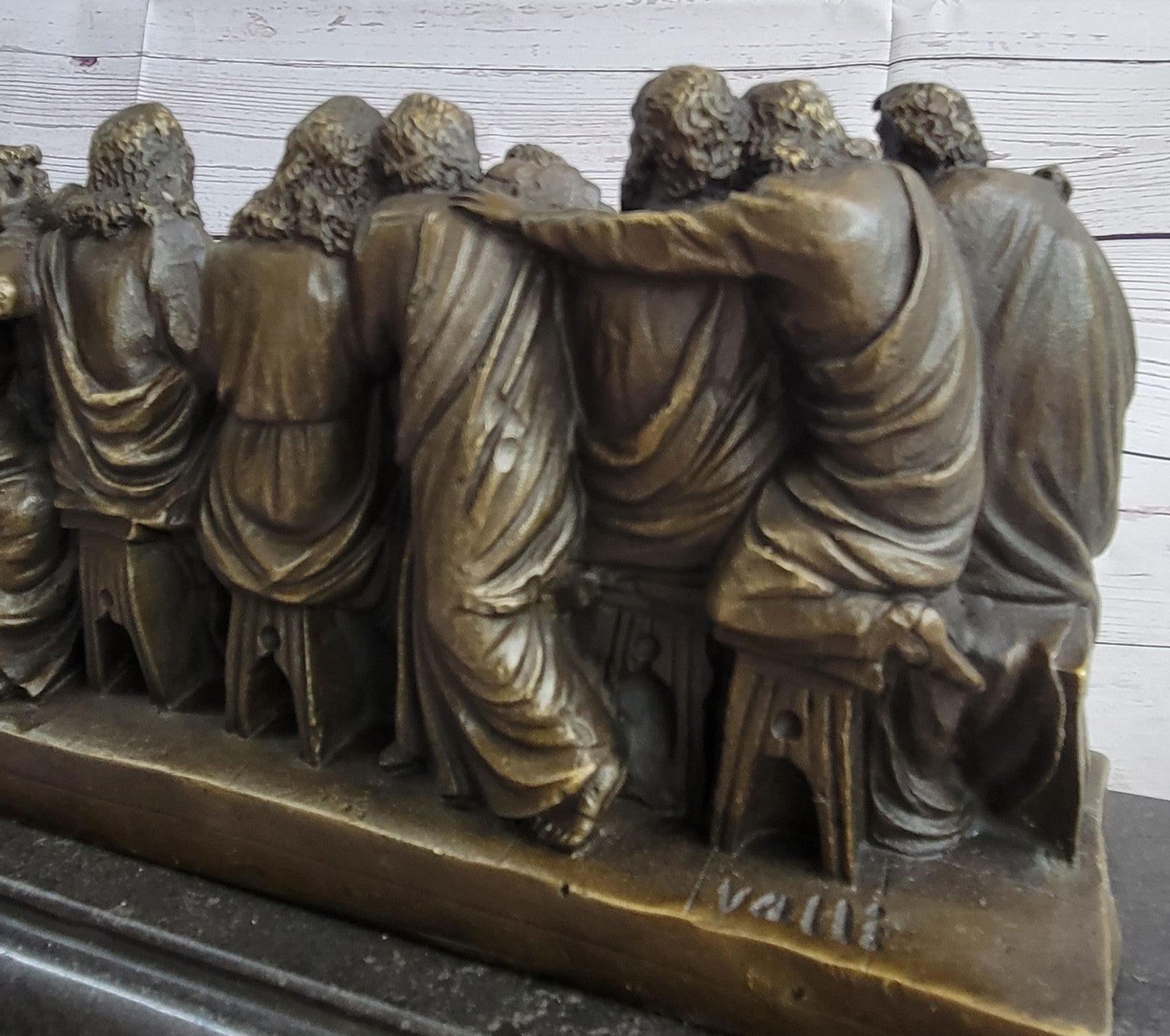 Handmade Bronze Sculpture Jesus The Last Supper Leonardo Da Vinci Christianity